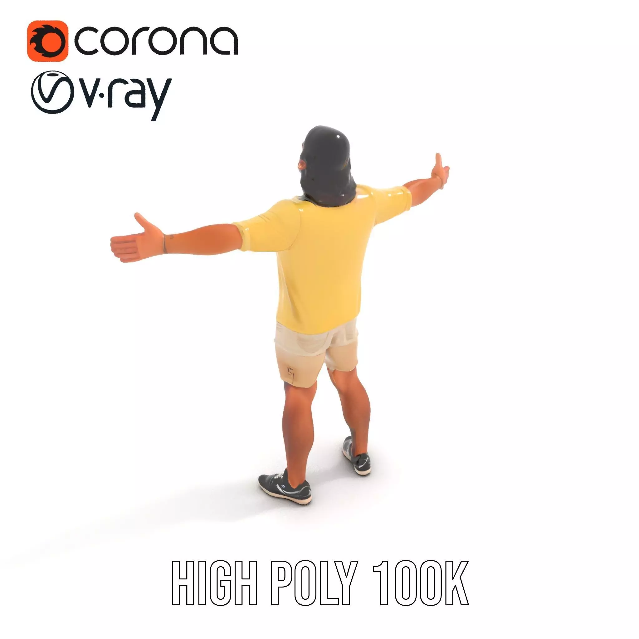 Casual Summer Outfit model pack Low-poly 3D model_15