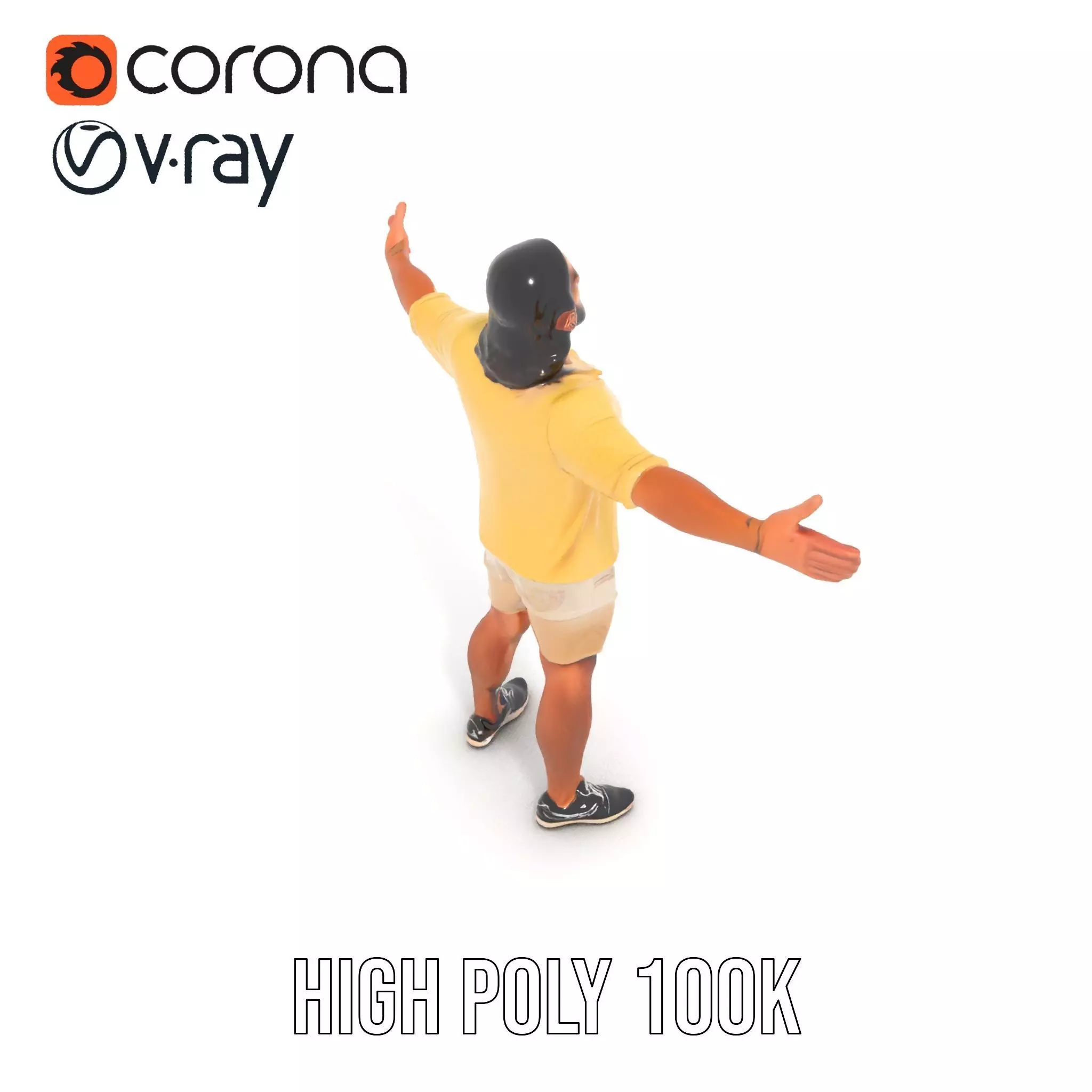 Casual Summer Outfit model pack Low-poly 3D model_10