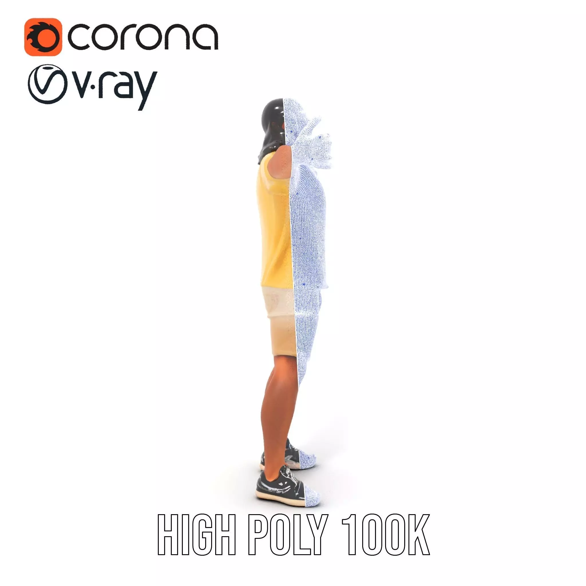 Casual Summer Outfit model pack Low-poly 3D model_35