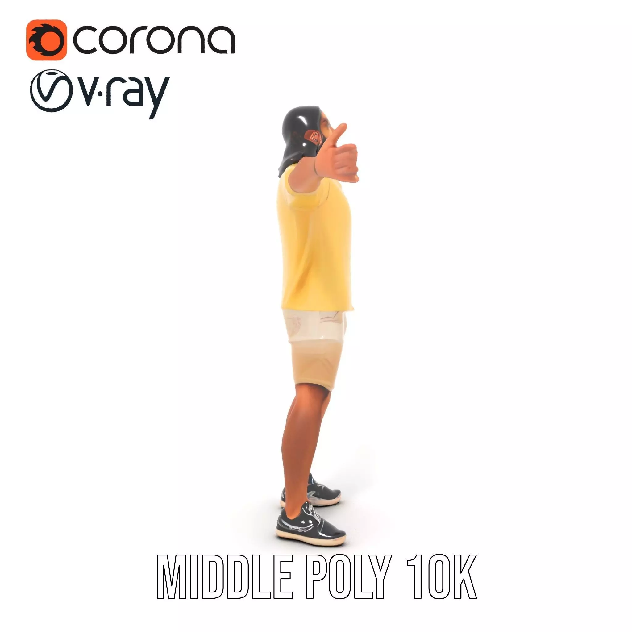 Casual Summer Outfit model pack Low-poly 3D model_16