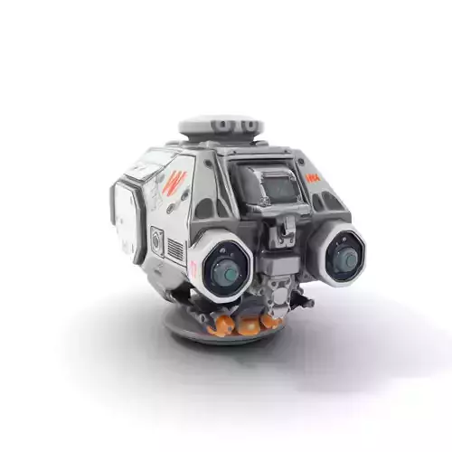 Futuristic Silver Blaster model pack