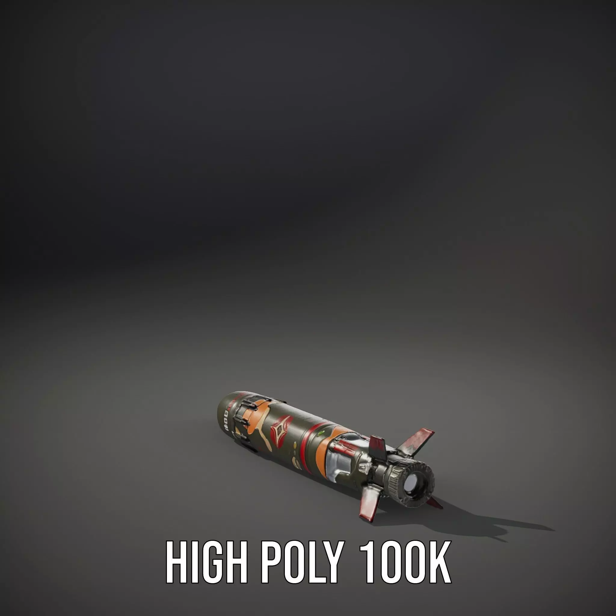 Camouflage Rocket model pack Low-poly 3D model_9