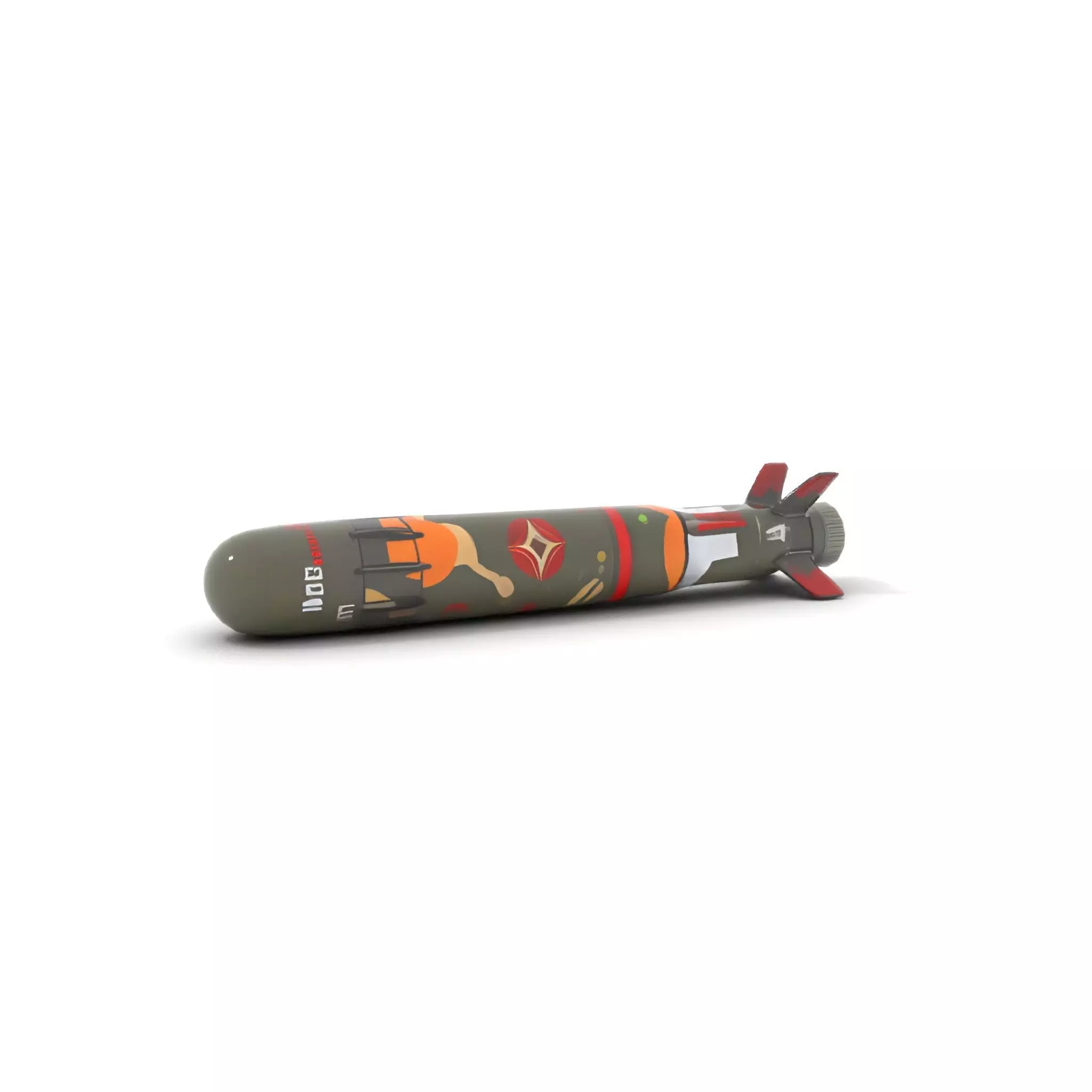 Camouflage Rocket model pack Low-poly 3D model_20