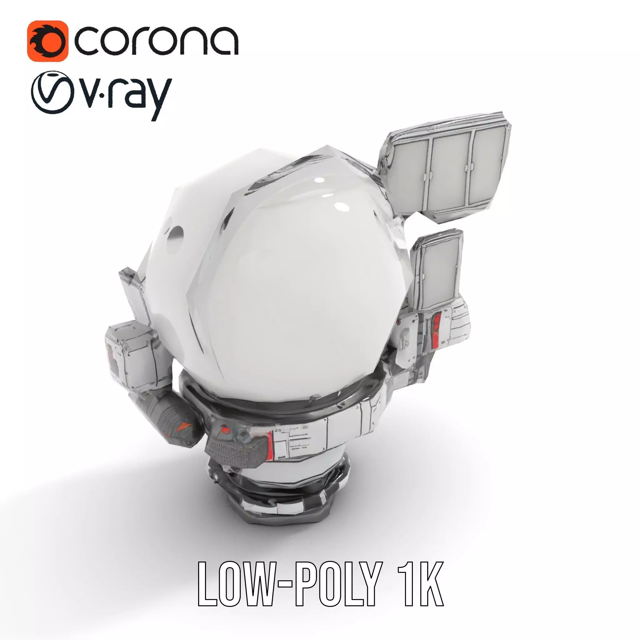 Advanced Satellite Module model pack Low-poly 3D model_9