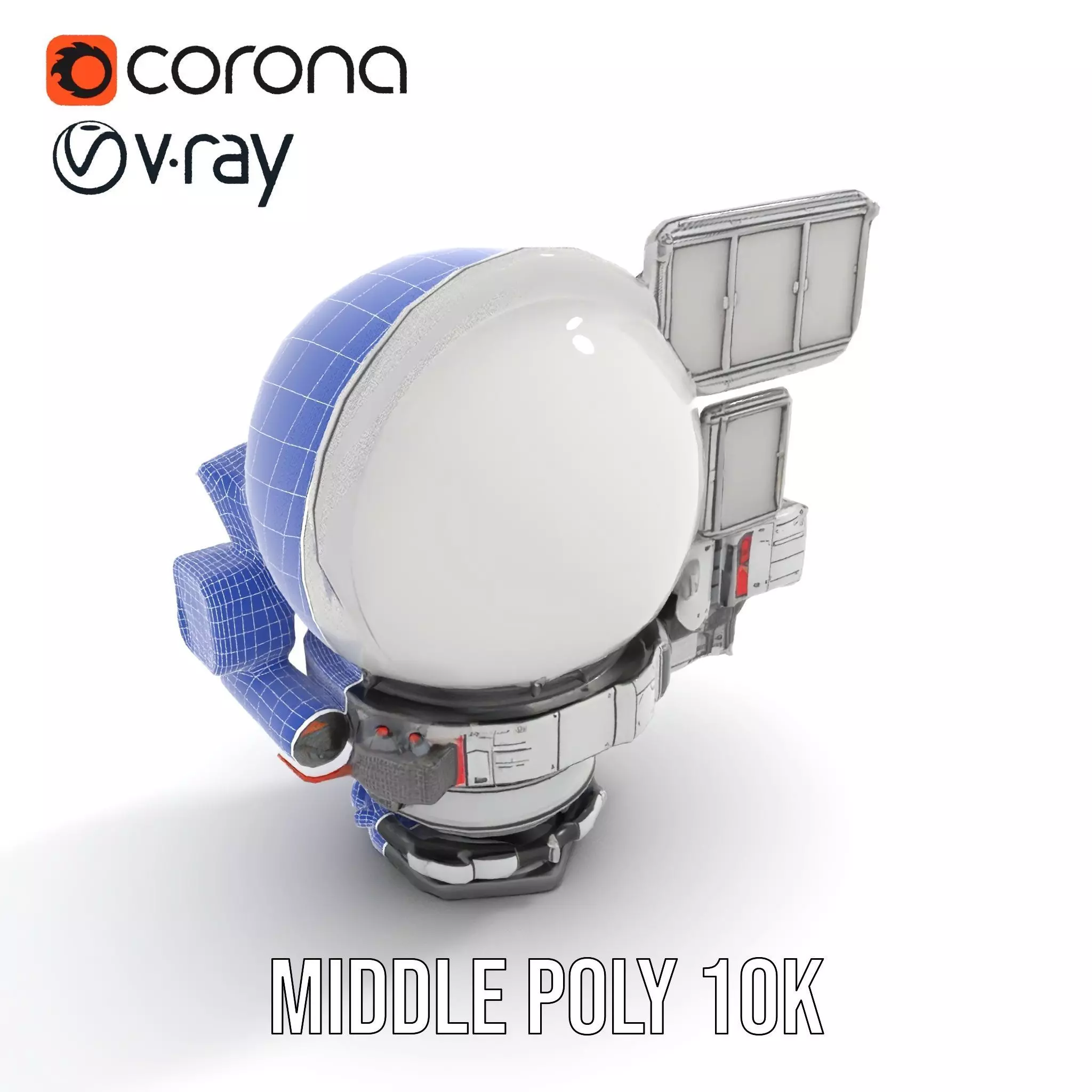 Advanced Satellite Module model pack Low-poly 3D model_20