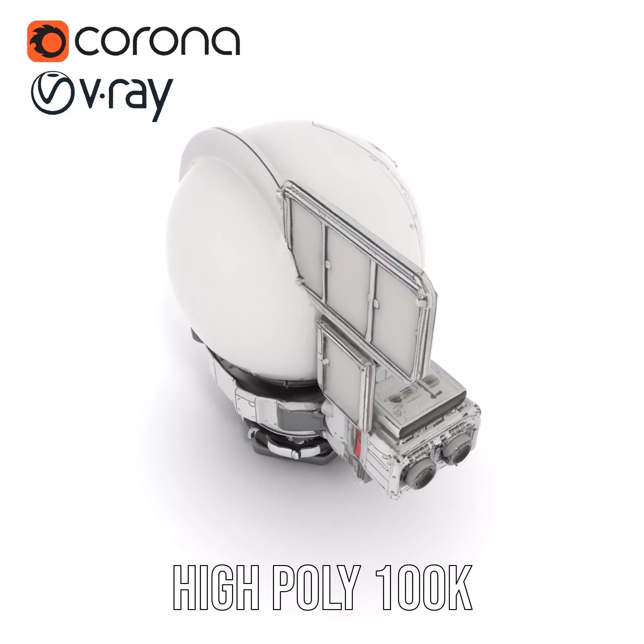 Advanced Satellite Module model pack Low-poly 3D model_27