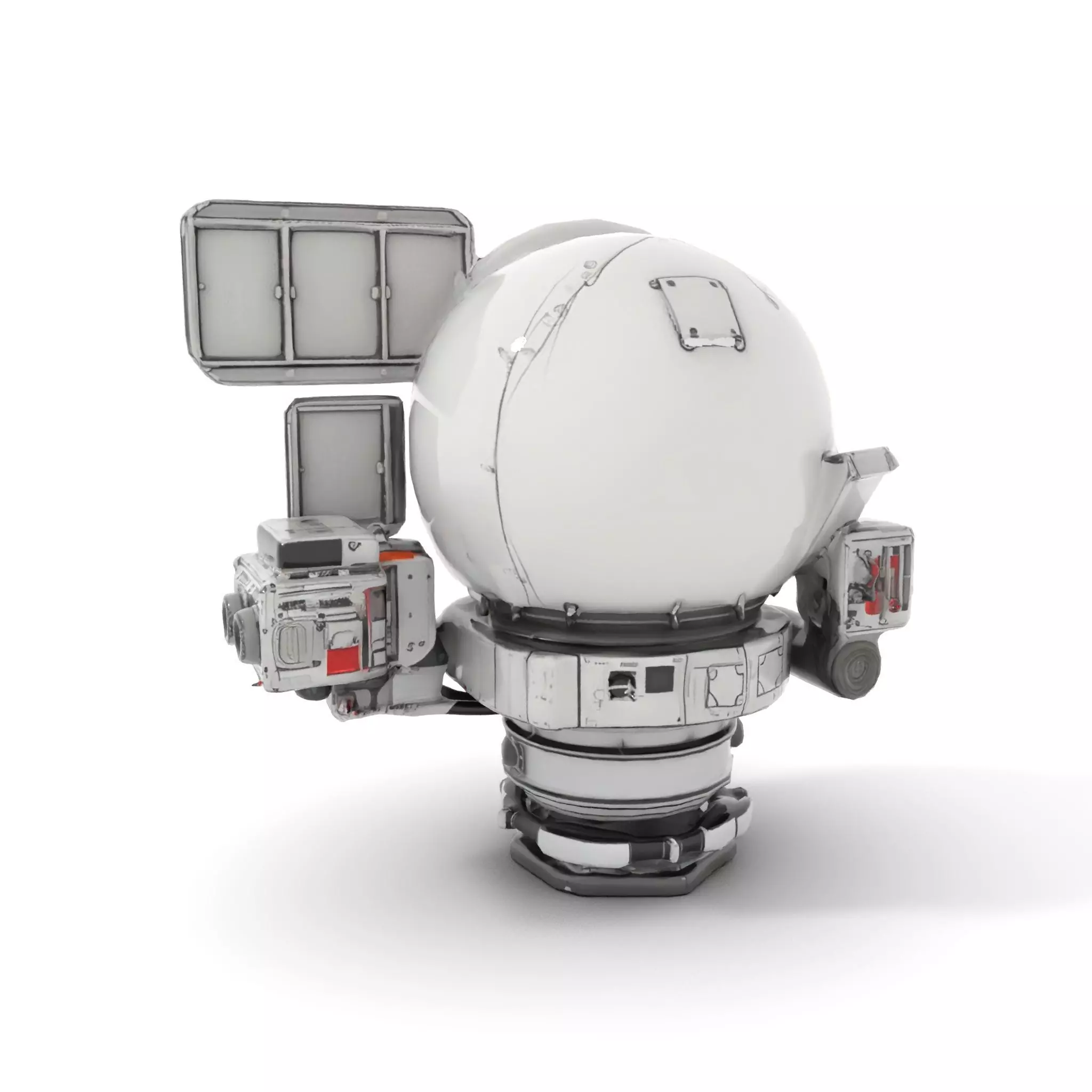 Advanced Satellite Module model pack Low-poly 3D model_7