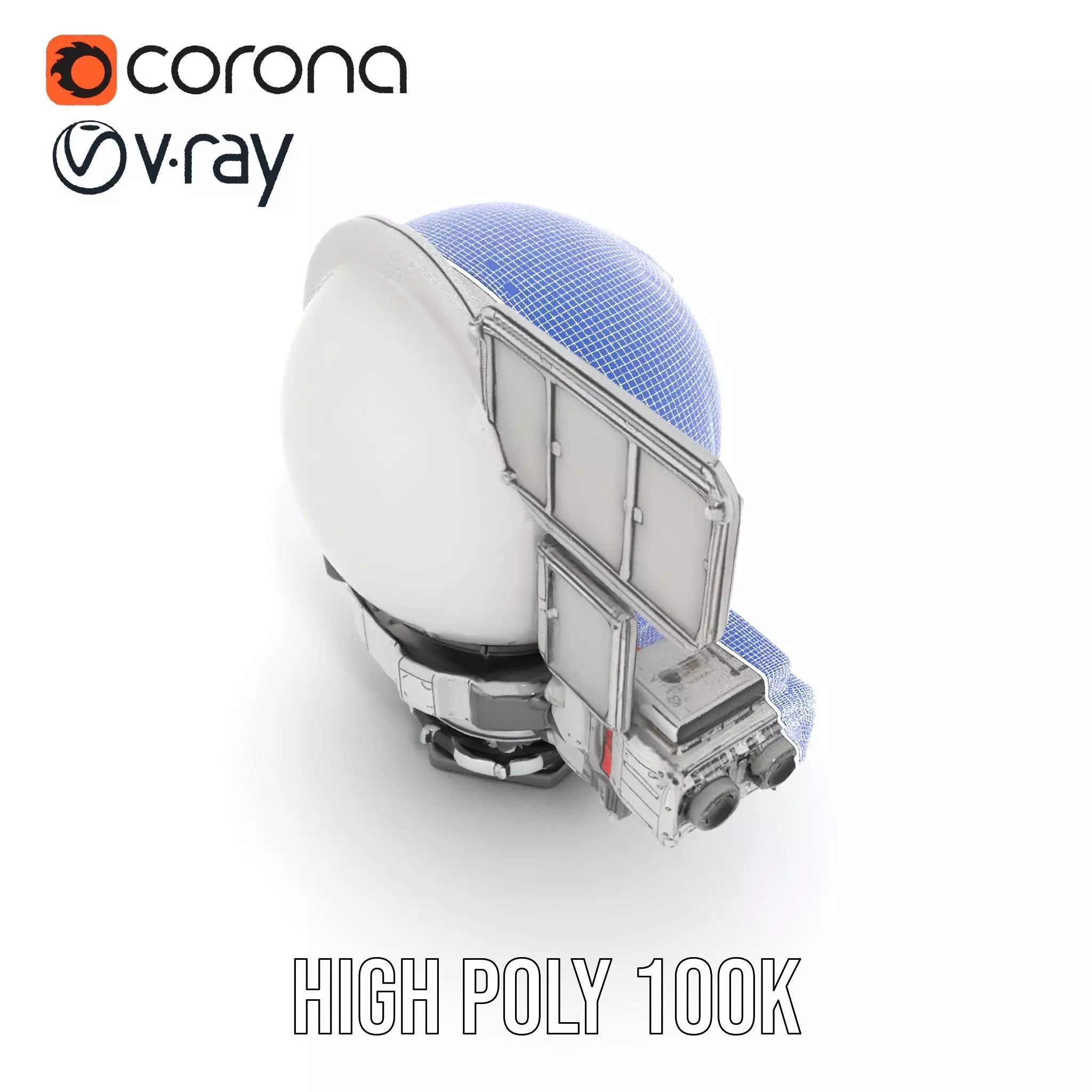 Advanced Satellite Module model pack Low-poly 3D model_35