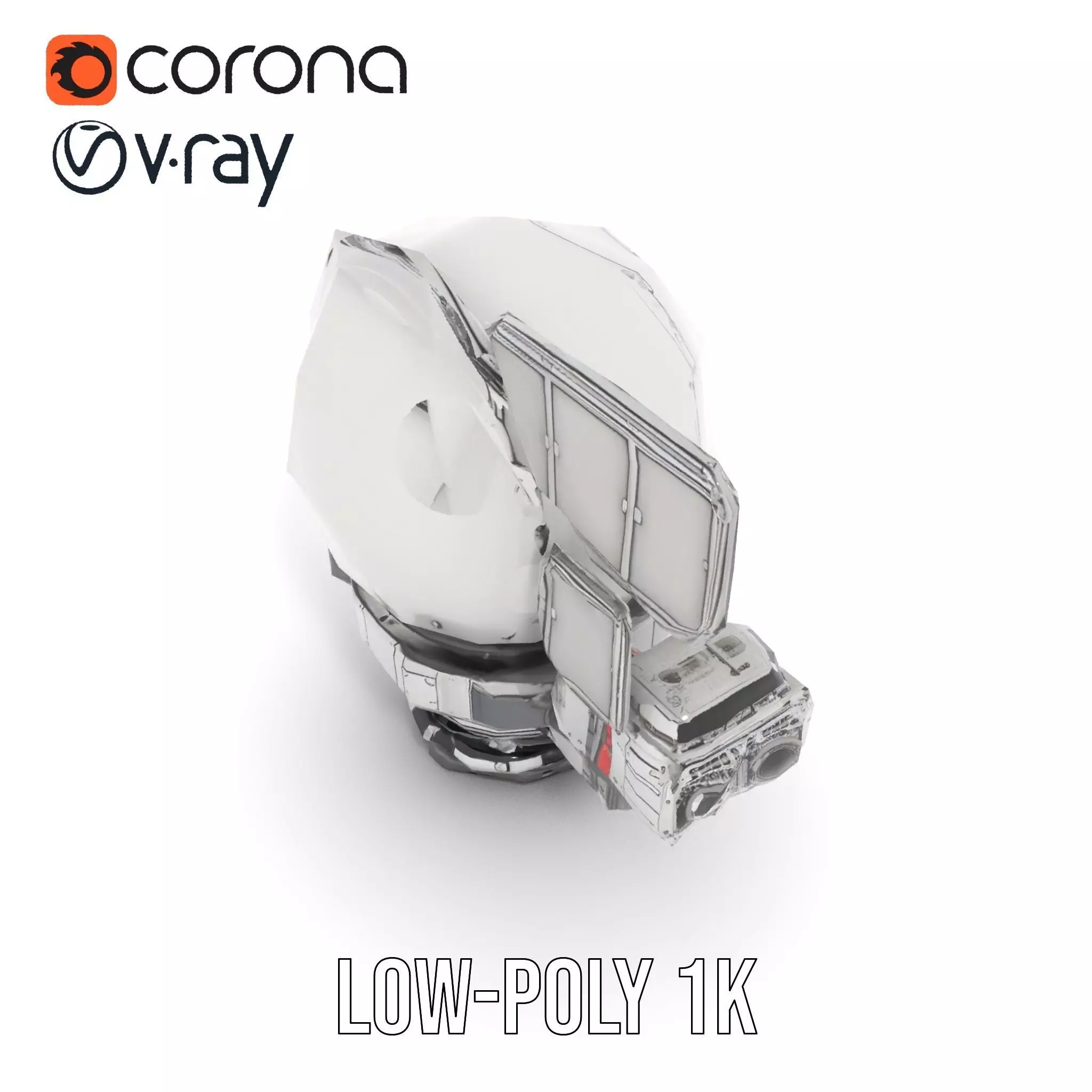 Advanced Satellite Module model pack Low-poly 3D model_21