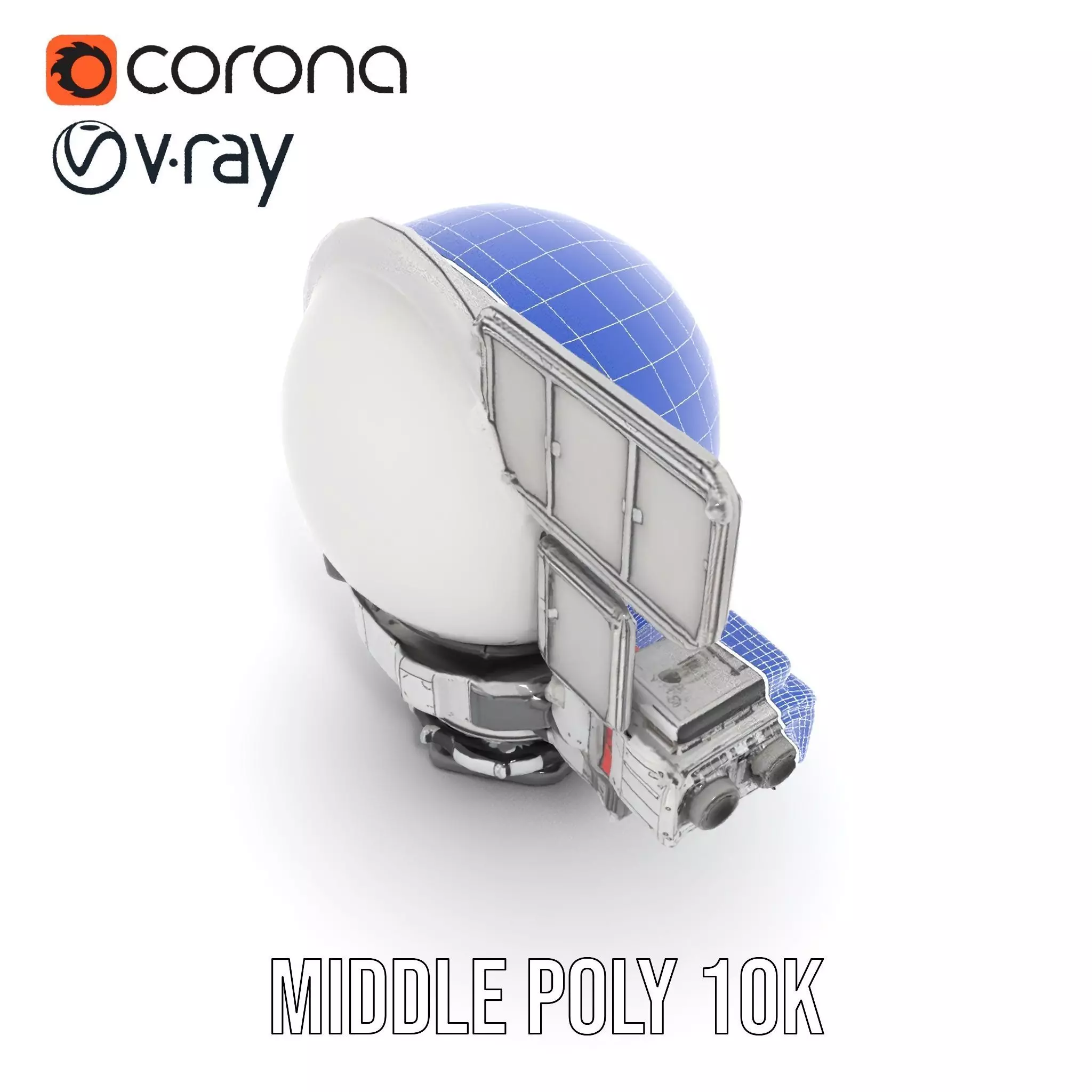 Advanced Satellite Module model pack Low-poly 3D model_25