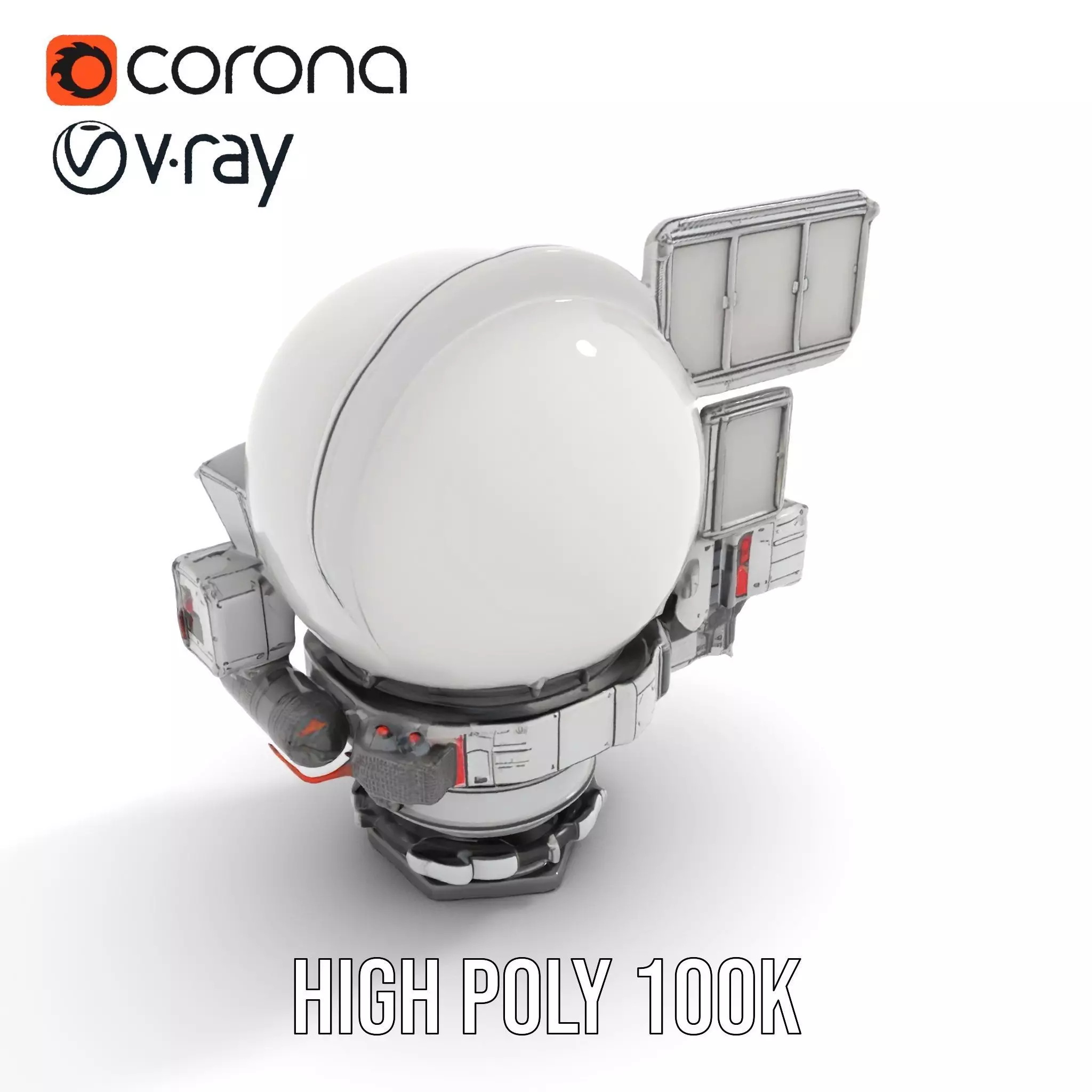 Advanced Satellite Module model pack Low-poly 3D model_10