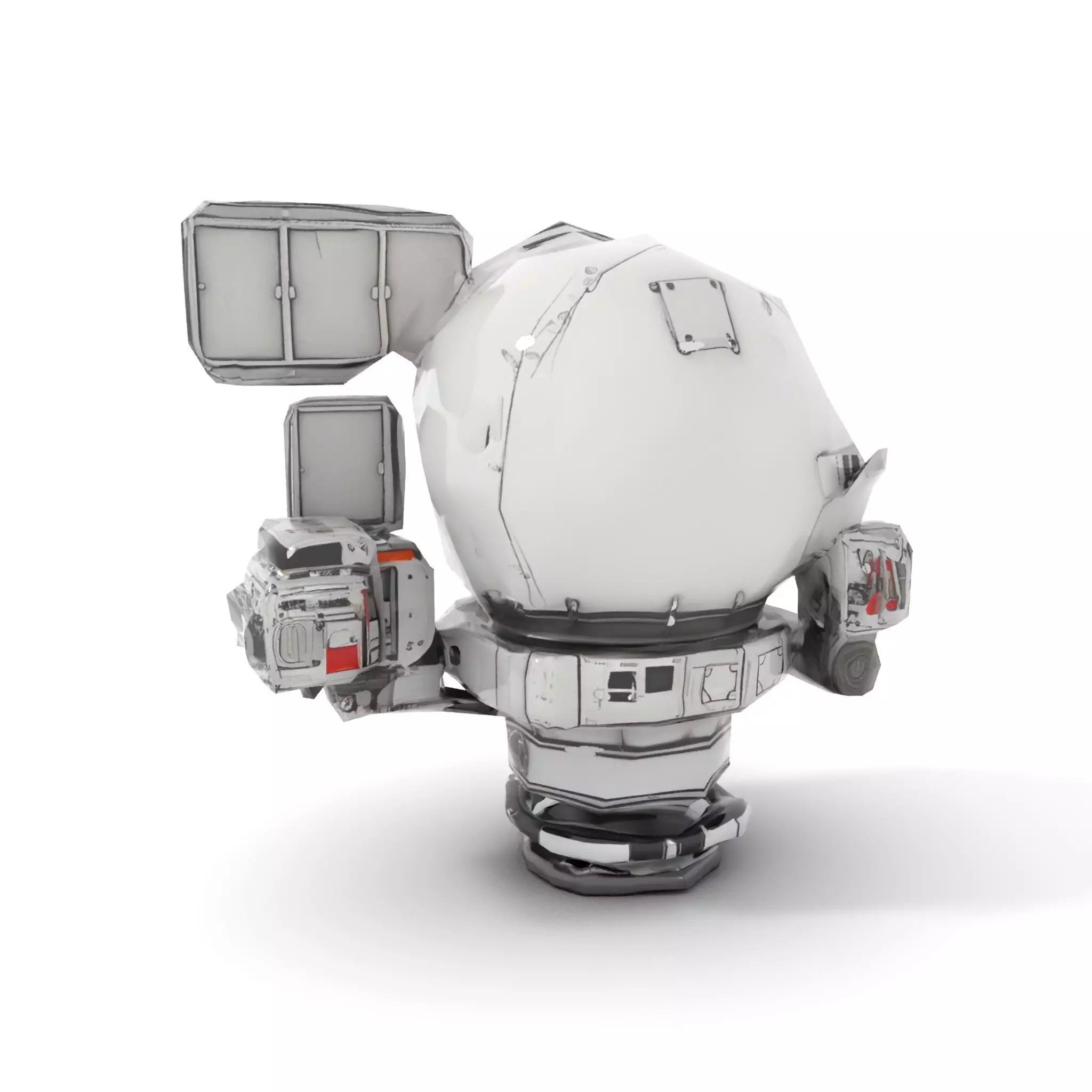 Advanced Satellite Module model pack Low-poly 3D model_8