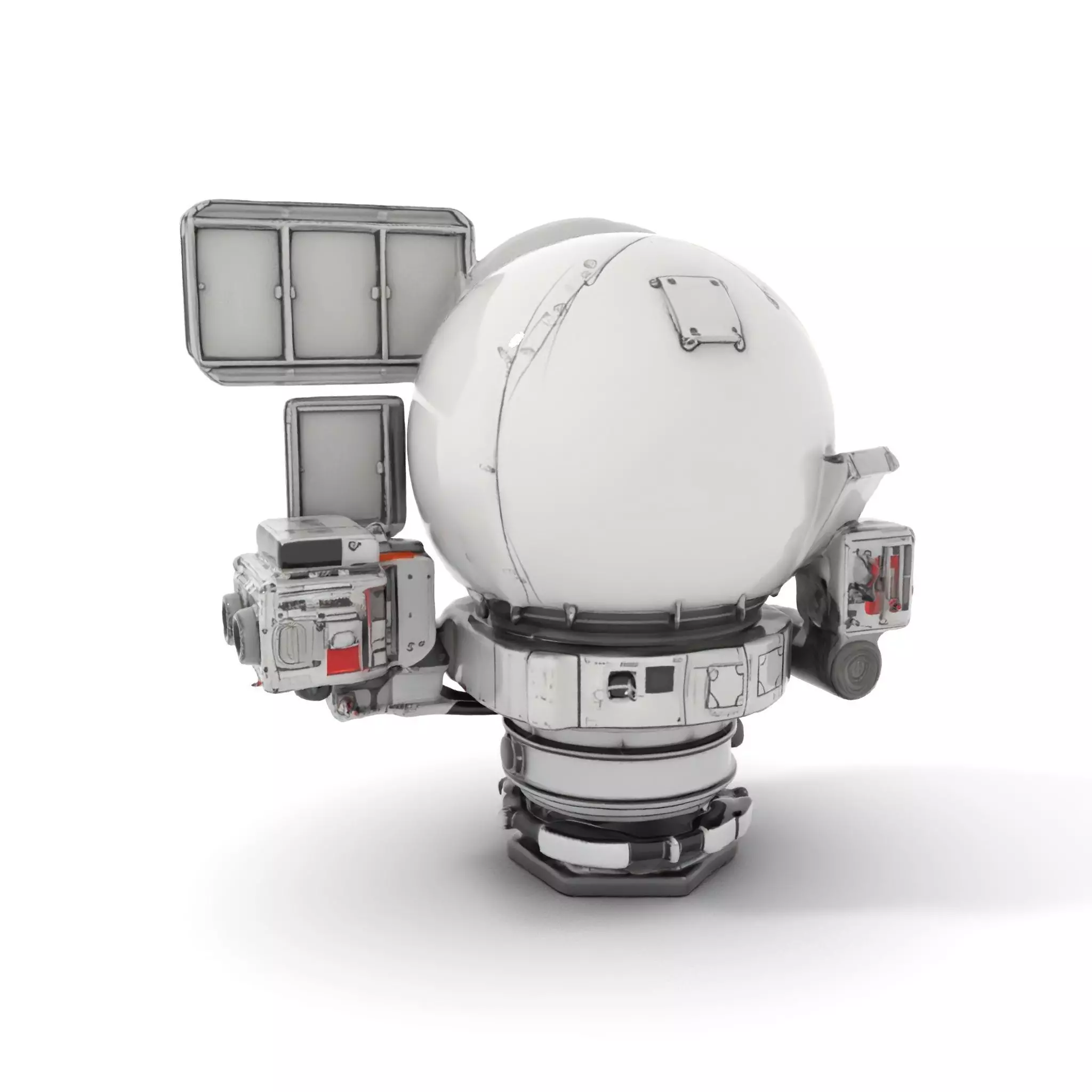 Advanced Satellite Module model pack Low-poly 3D model_0