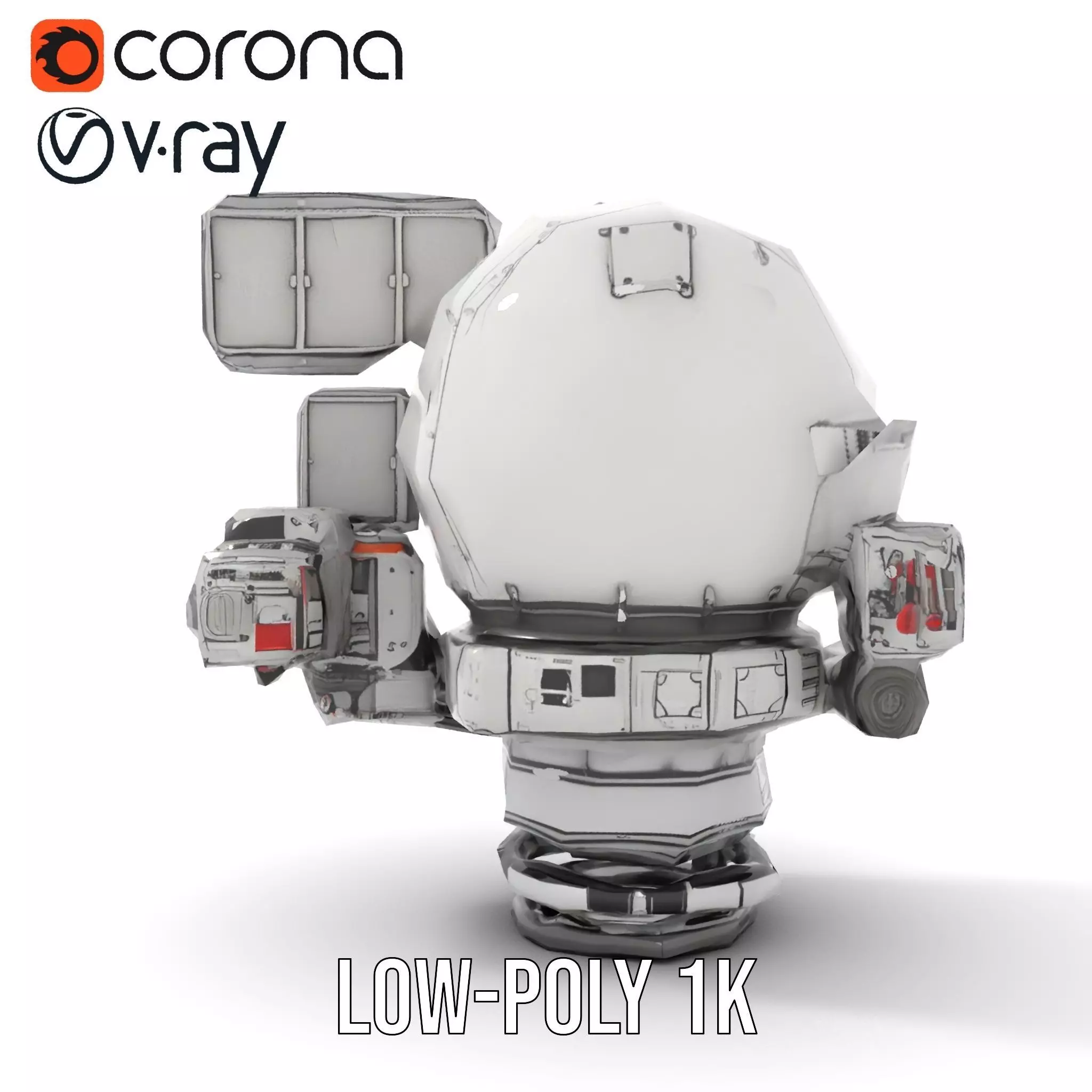 Advanced Satellite Module model pack Low-poly 3D model_26