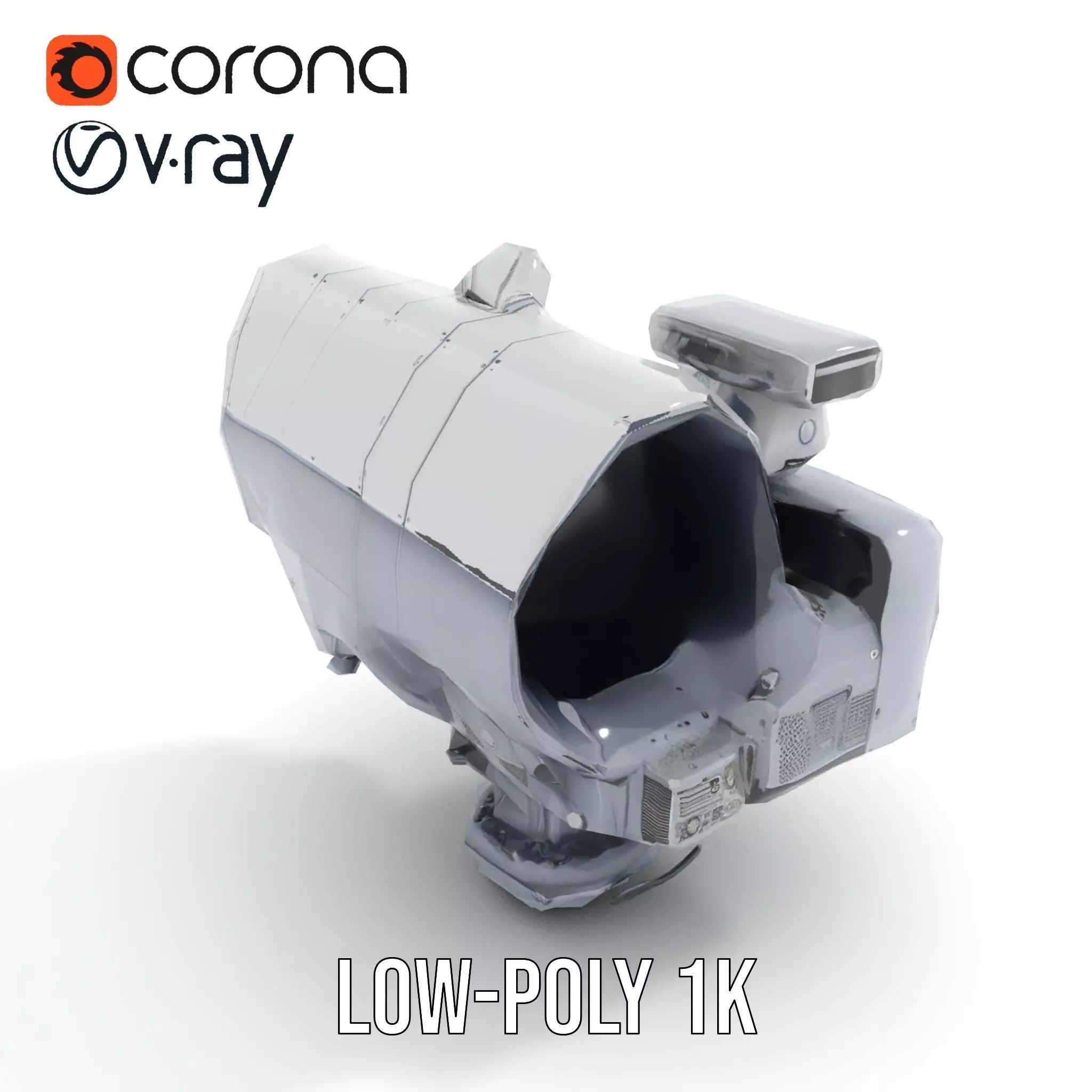 Industrial Surveillance Device model pack Low-poly 3D model_8