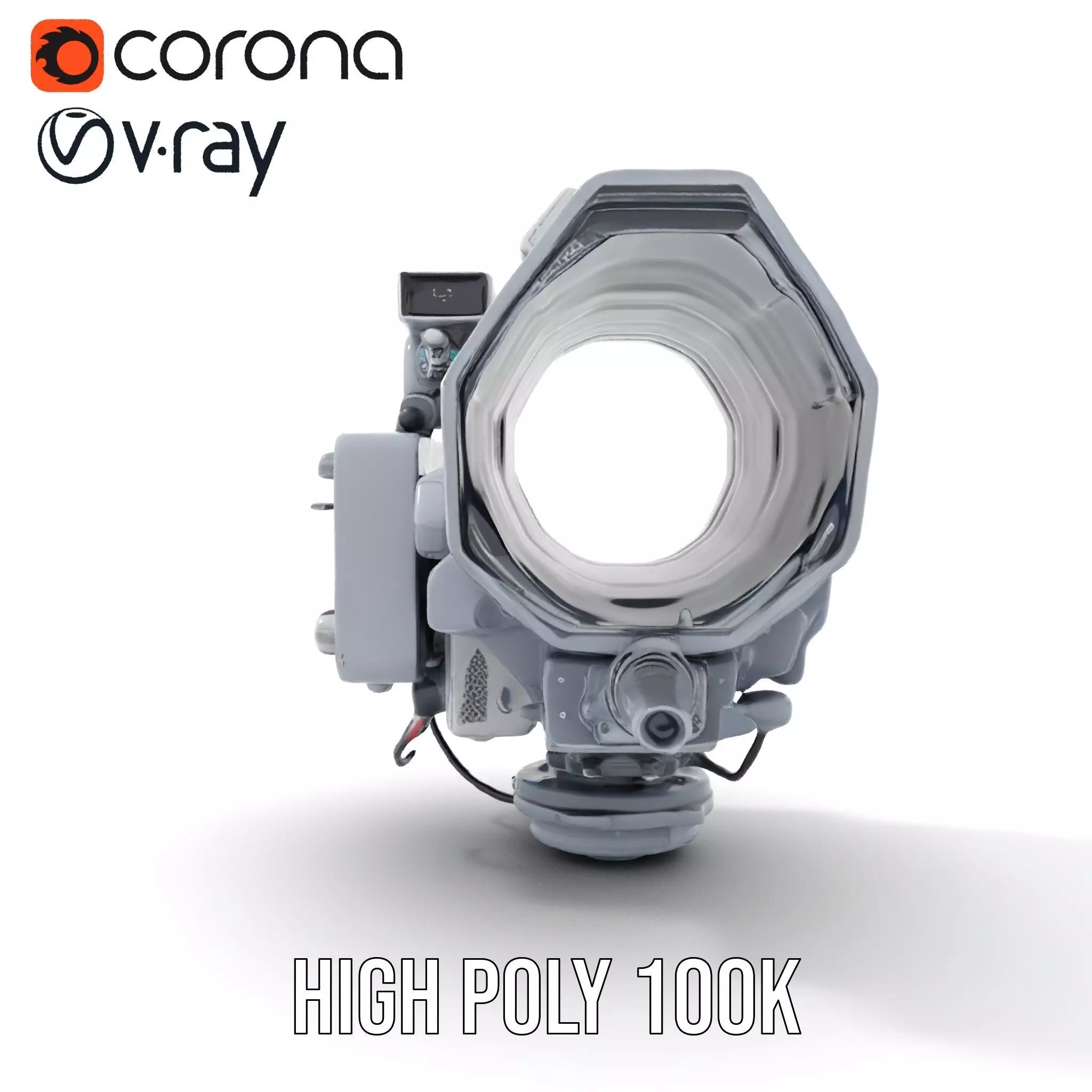 Industrial Surveillance Device model pack Low-poly 3D model_16