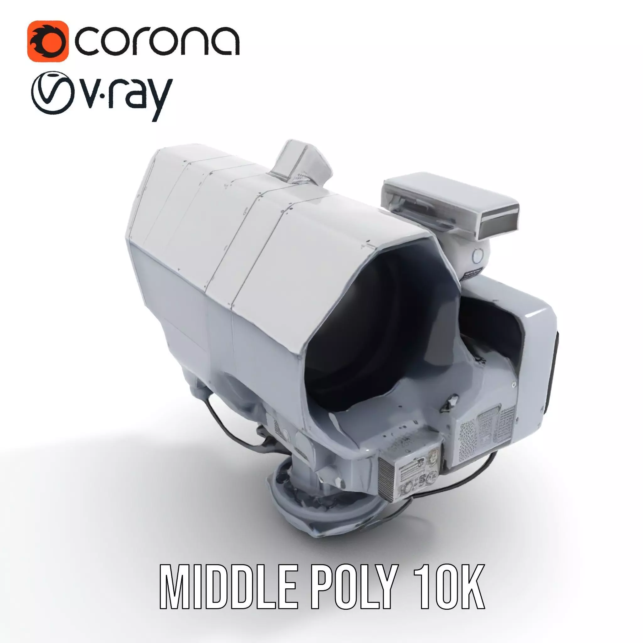 Industrial Surveillance Device model pack Low-poly 3D model_7