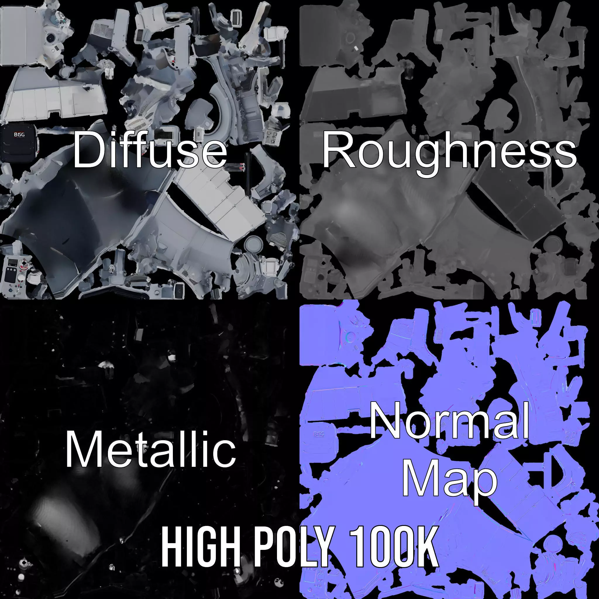 Industrial Surveillance Device model pack Low-poly 3D model_4