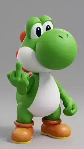Yoshi Nintendo character STL Ready to 3Dprint and DIY