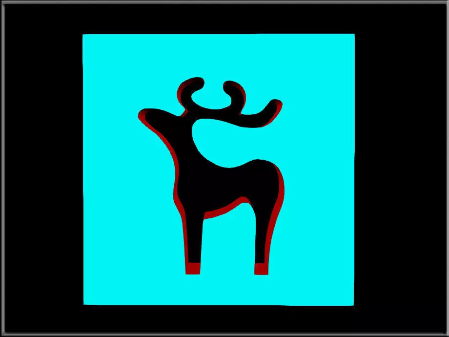 Reindeer Hole Plate Low-poly 3D model_0