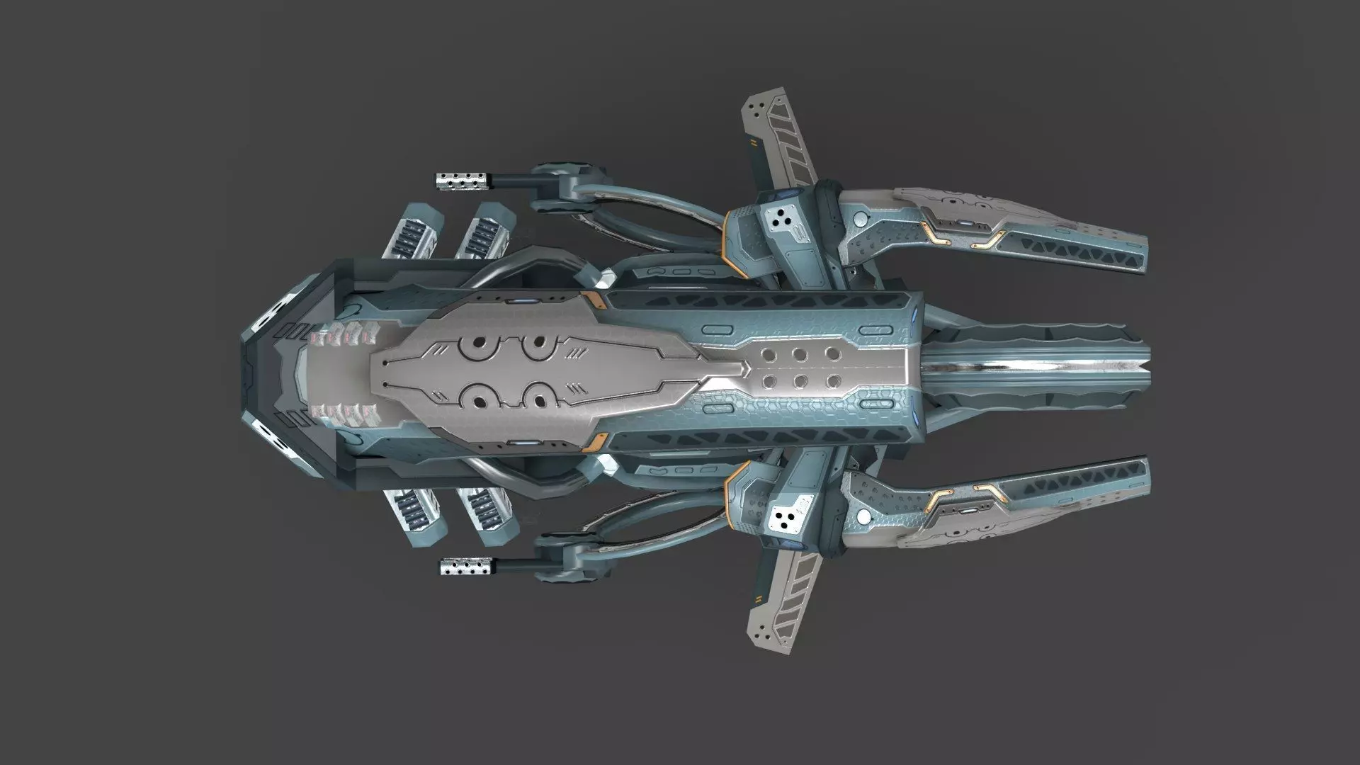 Cybertech 10 Drone pack Low-poly 3D model_51