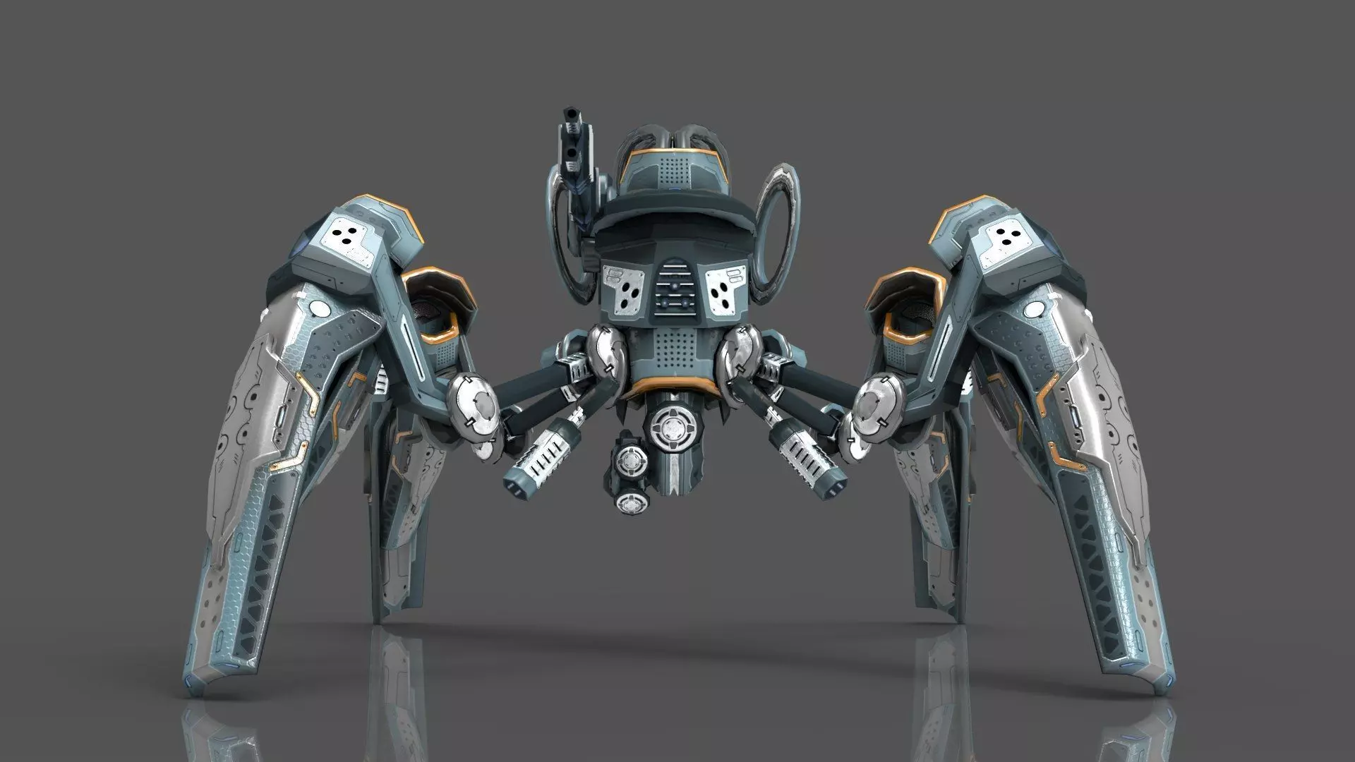 Cybertech 10 Drone pack Low-poly 3D model_96