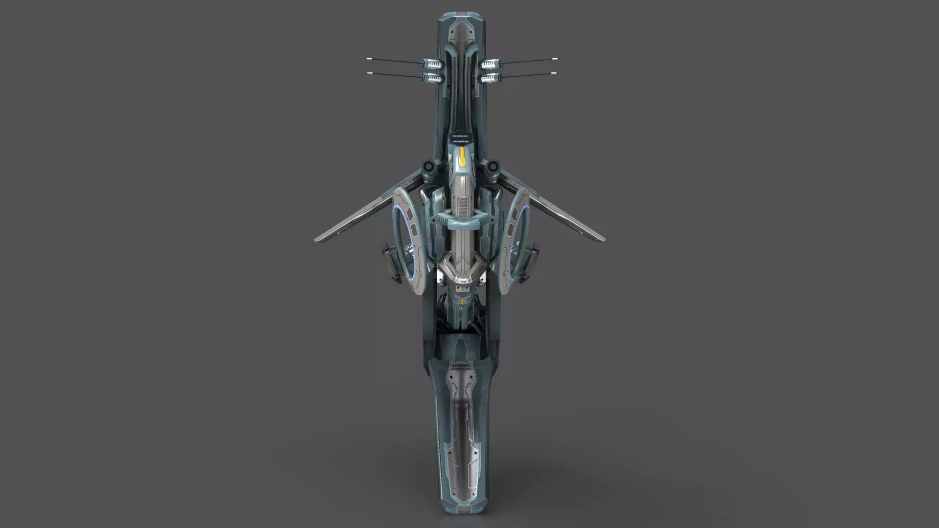 Cybertech 10 Drone pack Low-poly 3D model_62