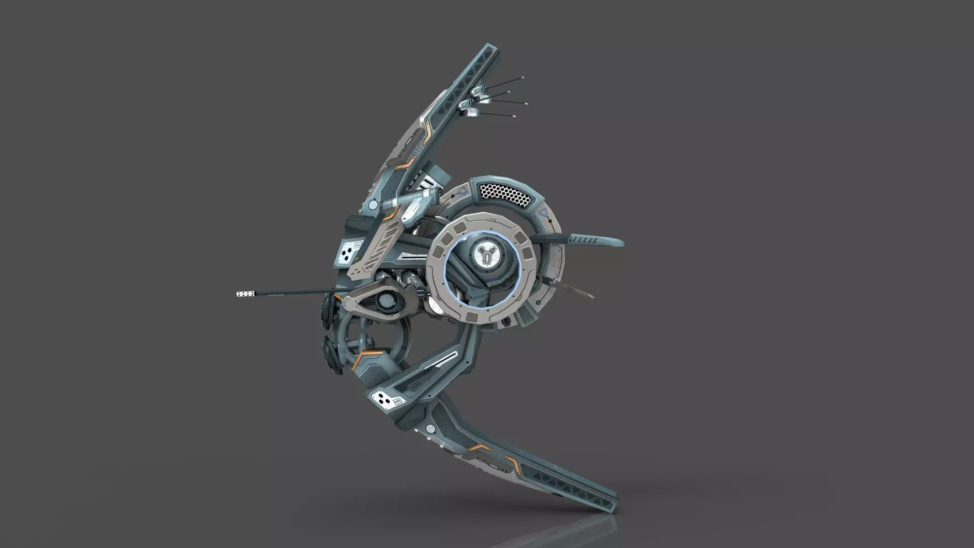 Cybertech 10 Drone pack Low-poly 3D model_92