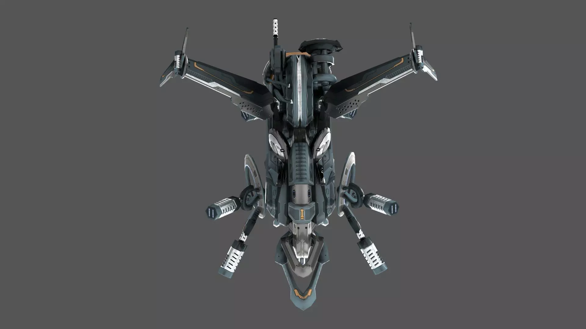 Cybertech 10 Drone pack Low-poly 3D model_89