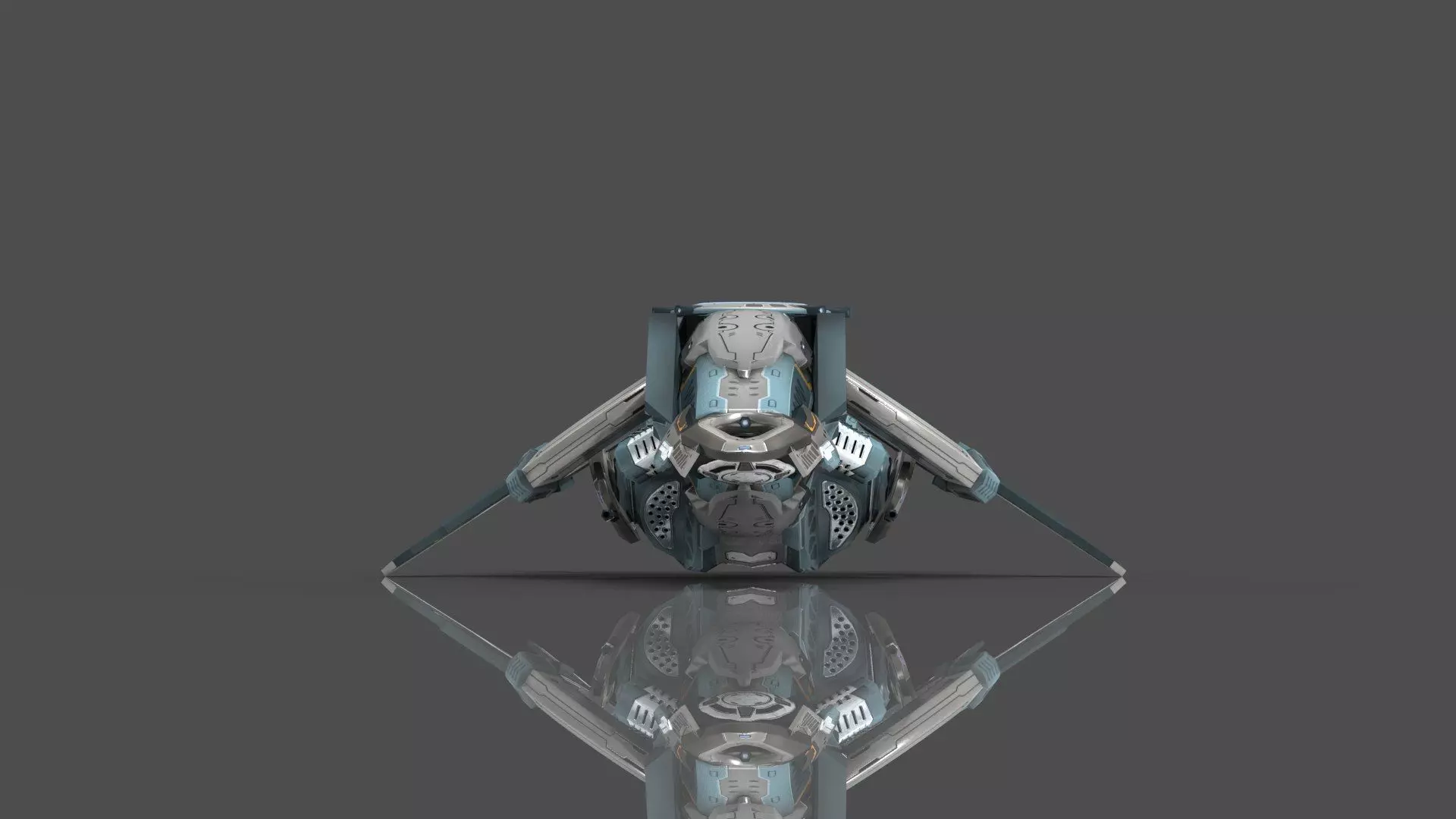 Cybertech 10 Drone pack Low-poly 3D model_52