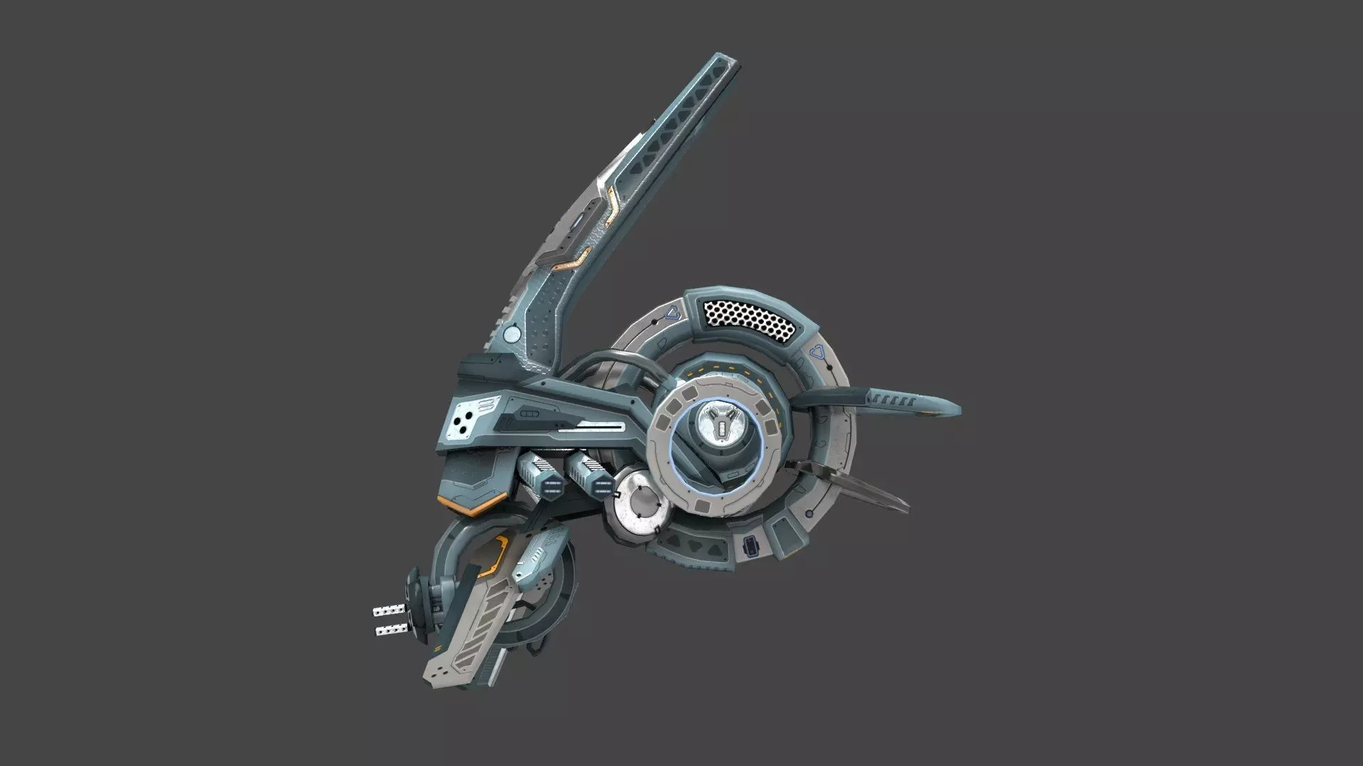 Cybertech 10 Drone pack Low-poly 3D model_64
