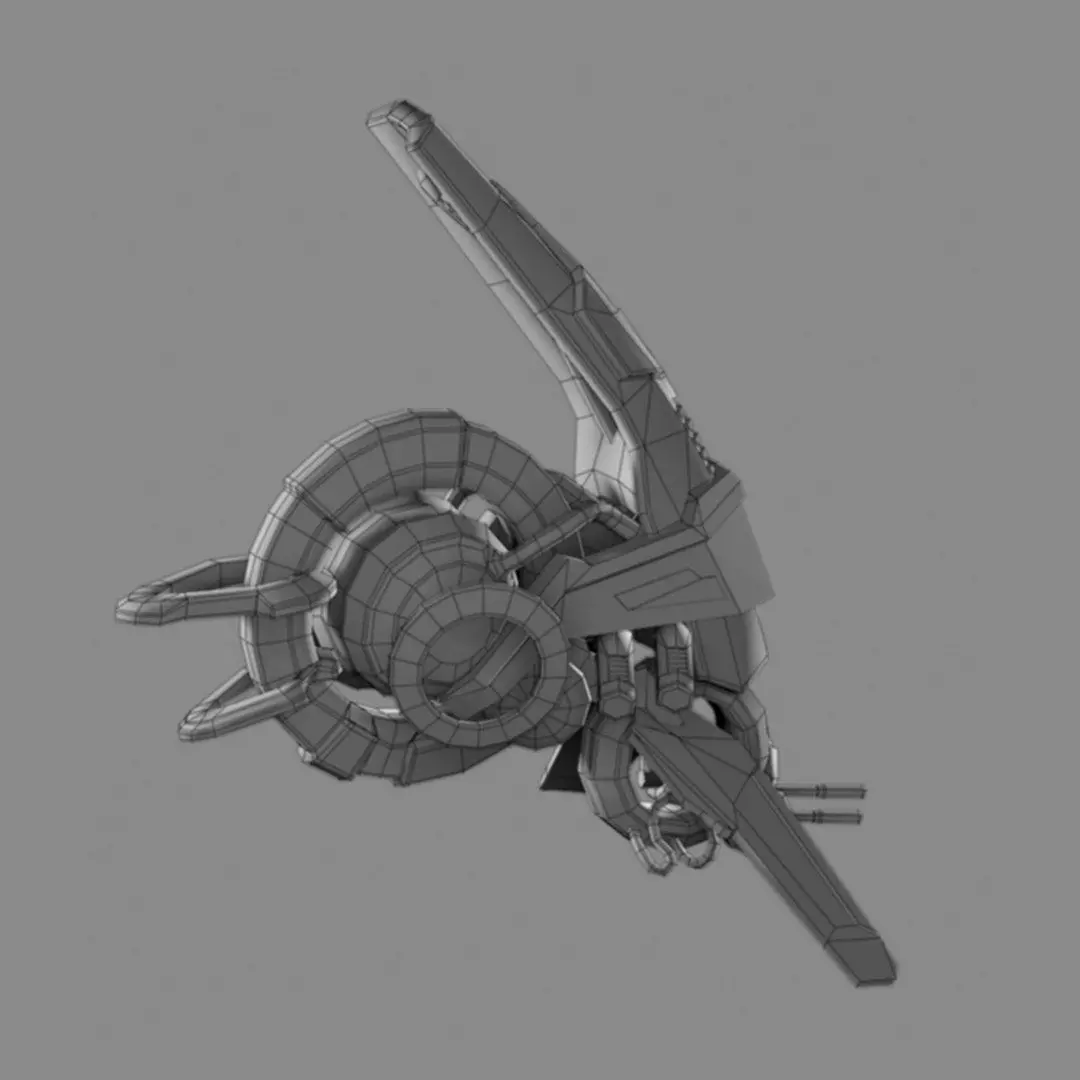 Cybertech 10 Drone pack Low-poly 3D model_90