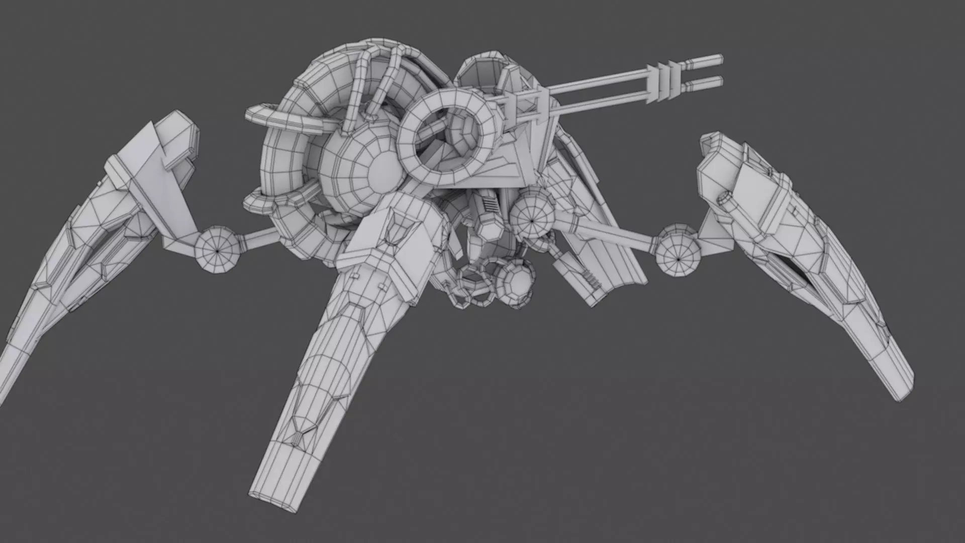 Cybertech 10 Drone pack Low-poly 3D model_74