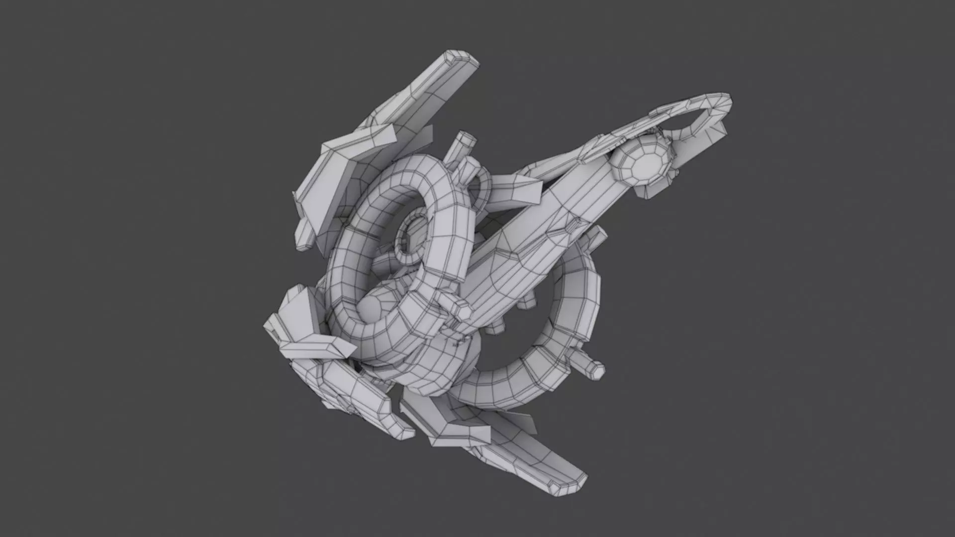 Cybertech 10 Drone pack Low-poly 3D model_69
