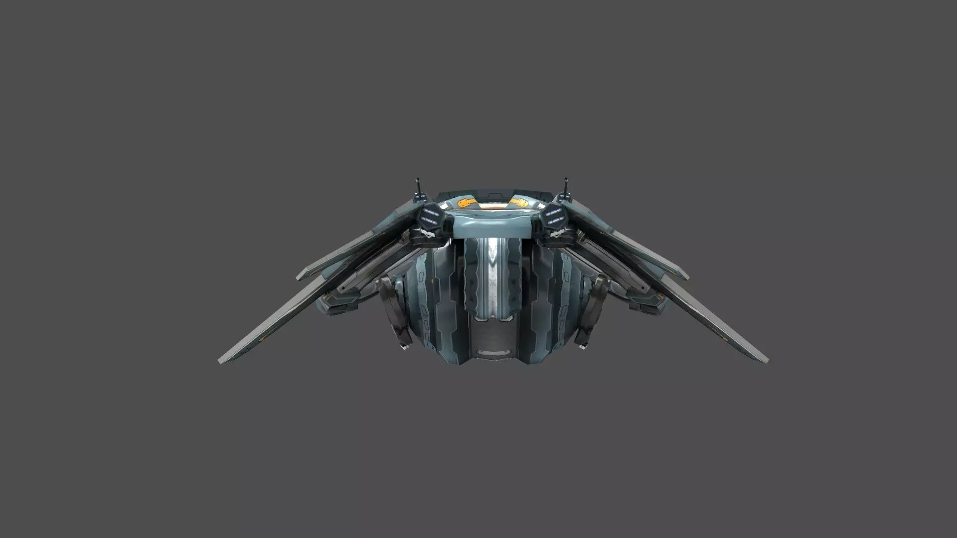 Cybertech 10 Drone pack Low-poly 3D model_65