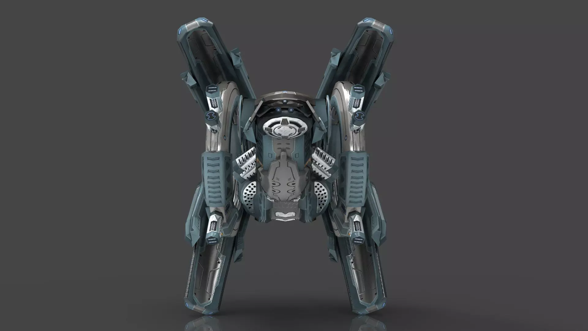 Cybertech 10 Drone pack Low-poly 3D model_59