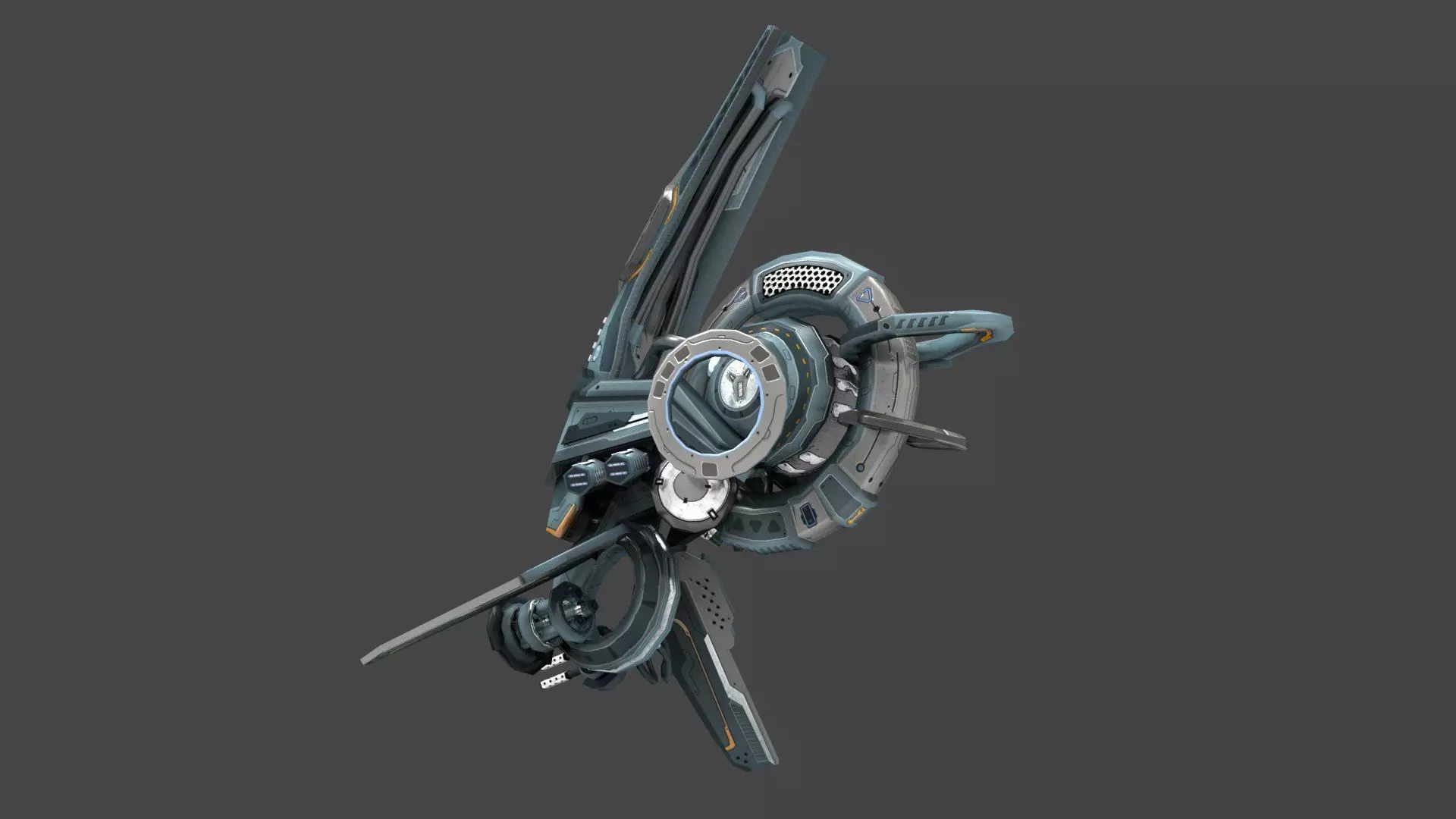 Cybertech 10 Drone pack Low-poly 3D model_37