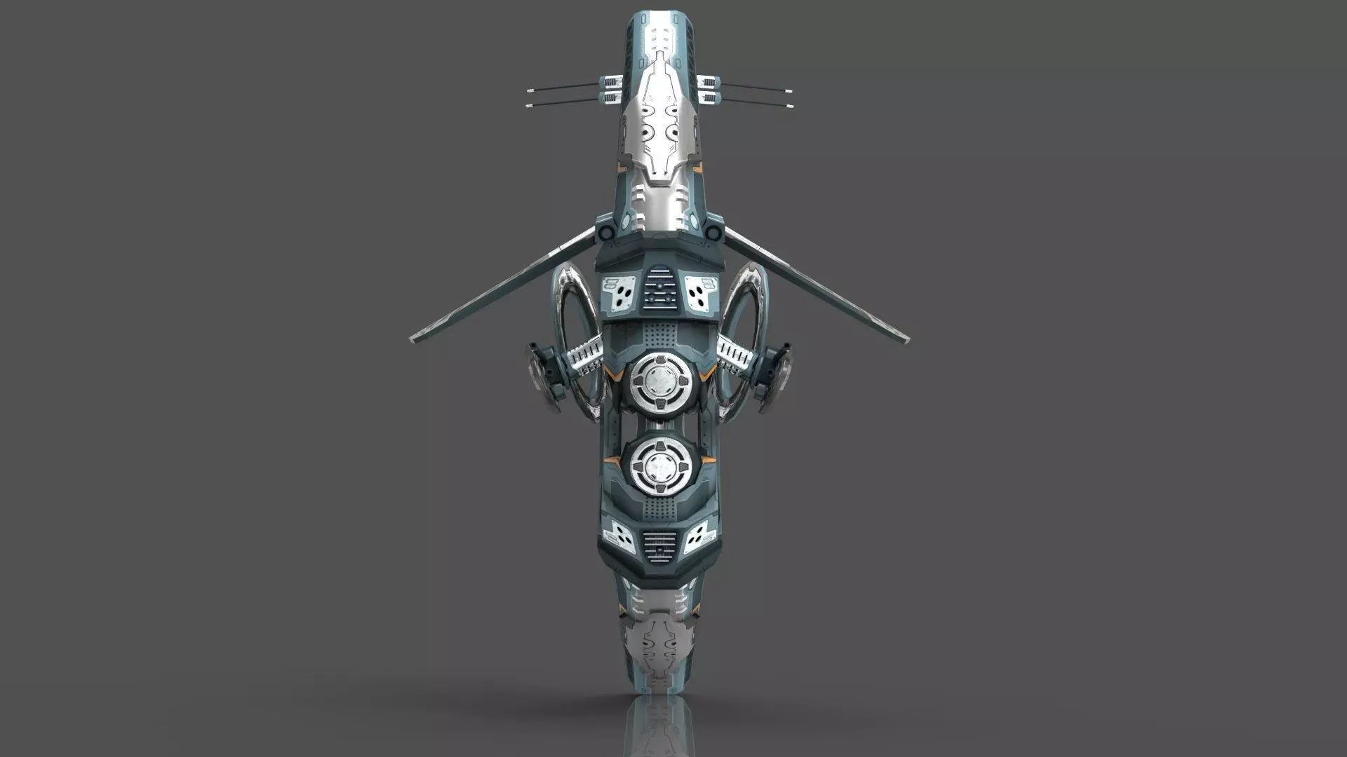 Cybertech 10 Drone pack Low-poly 3D model_84