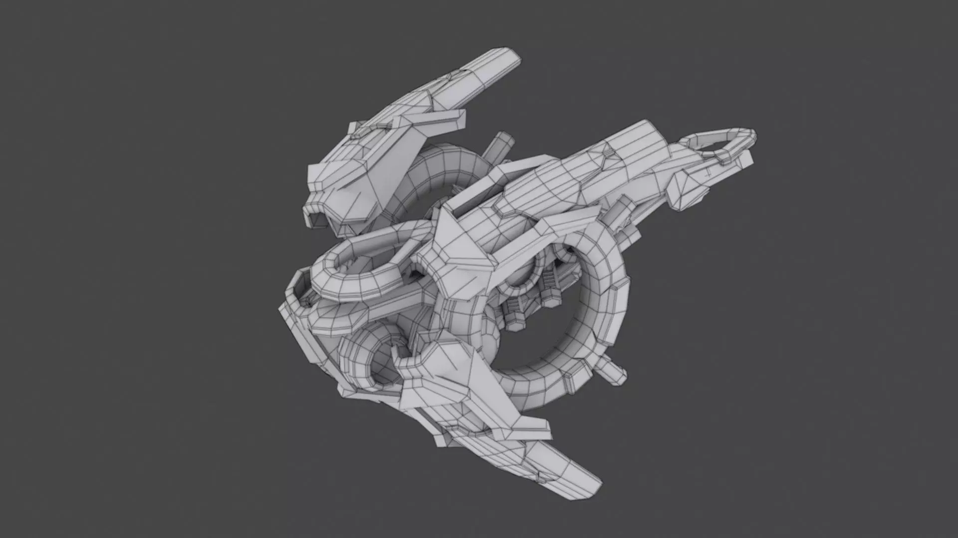 Cybertech 10 Drone pack Low-poly 3D model_83