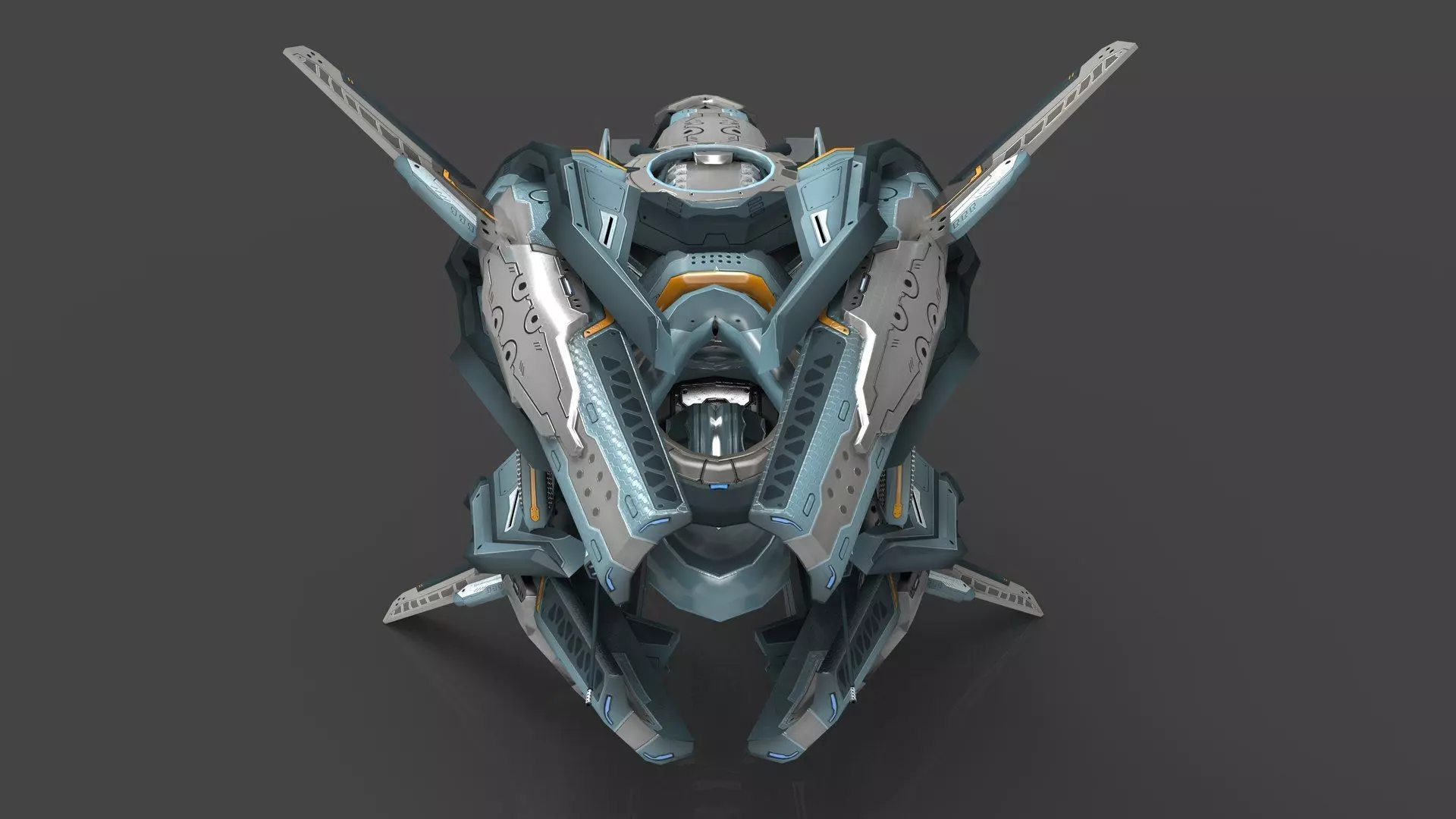 Cybertech 10 Drone pack Low-poly 3D model_67