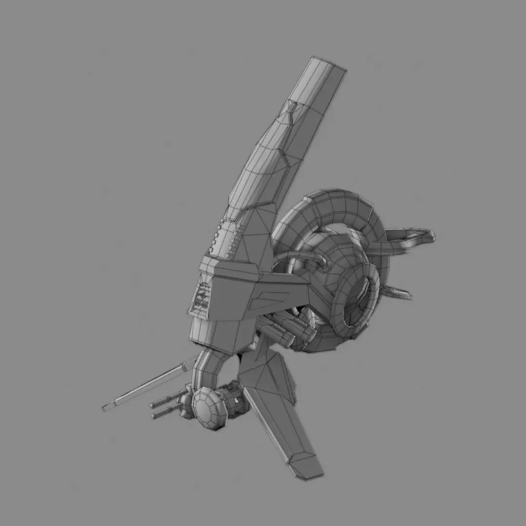 Cybertech 10 Drone pack Low-poly 3D model_93