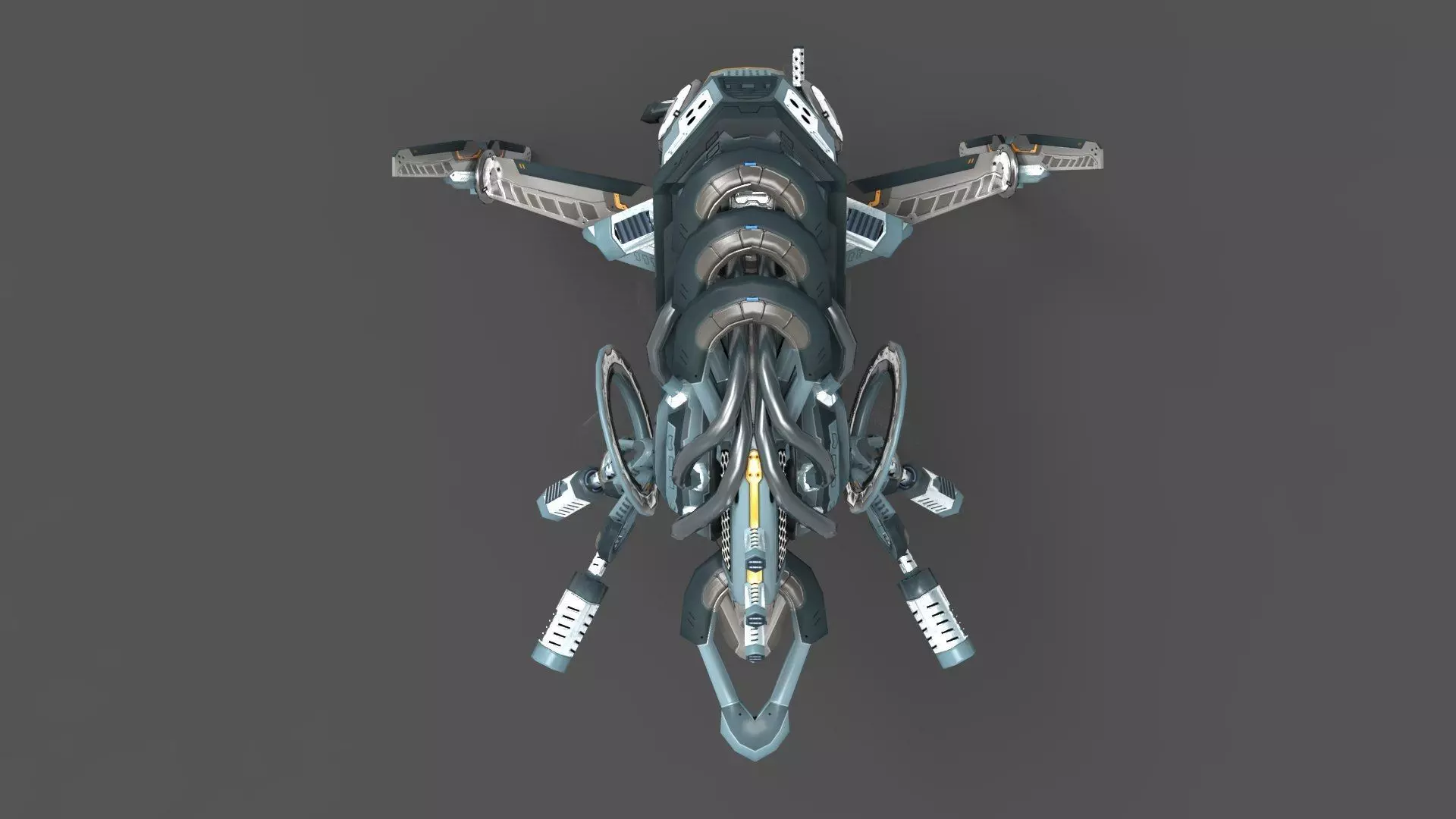 Cybertech 10 Drone pack Low-poly 3D model_78