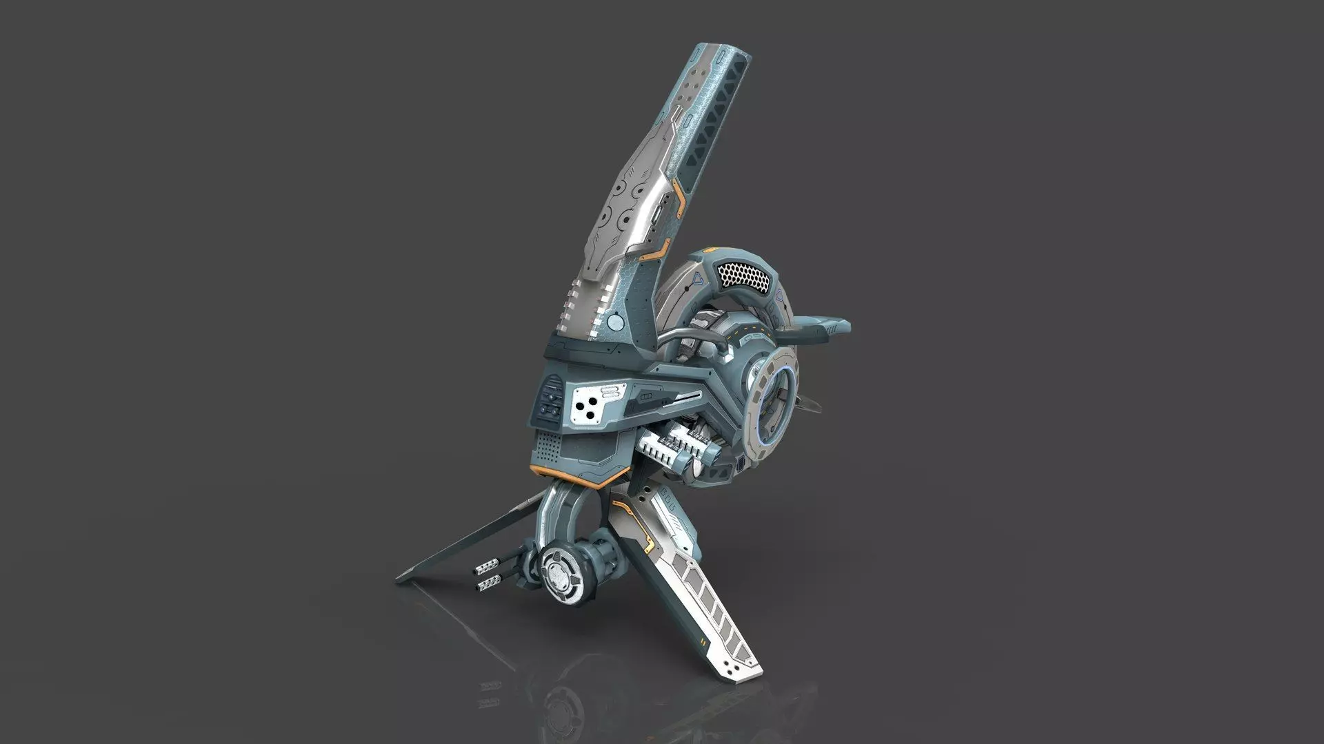 Cybertech 10 Drone pack Low-poly 3D model_61