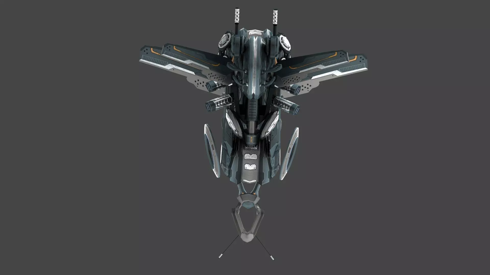 Cybertech 10 Drone pack Low-poly 3D model_73