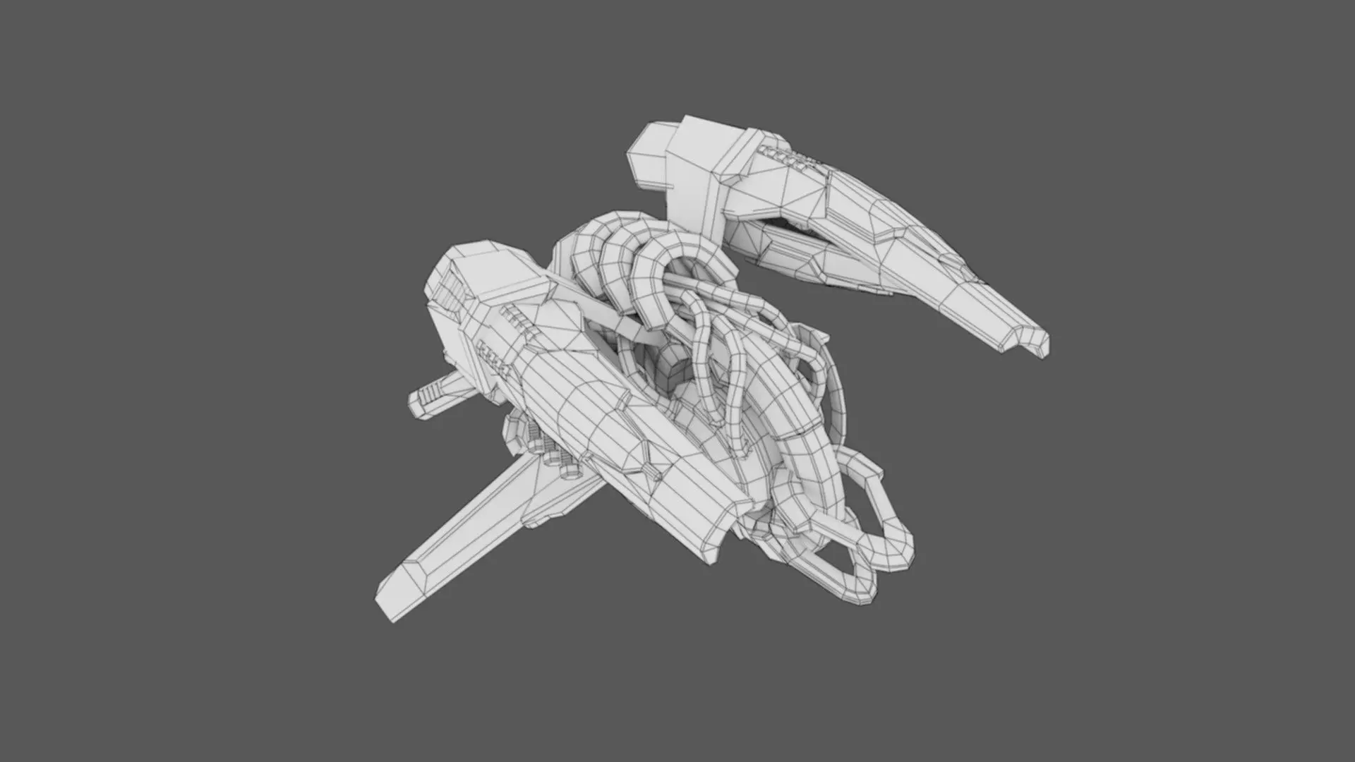 Cybertech 10 Drone pack Low-poly 3D model_80