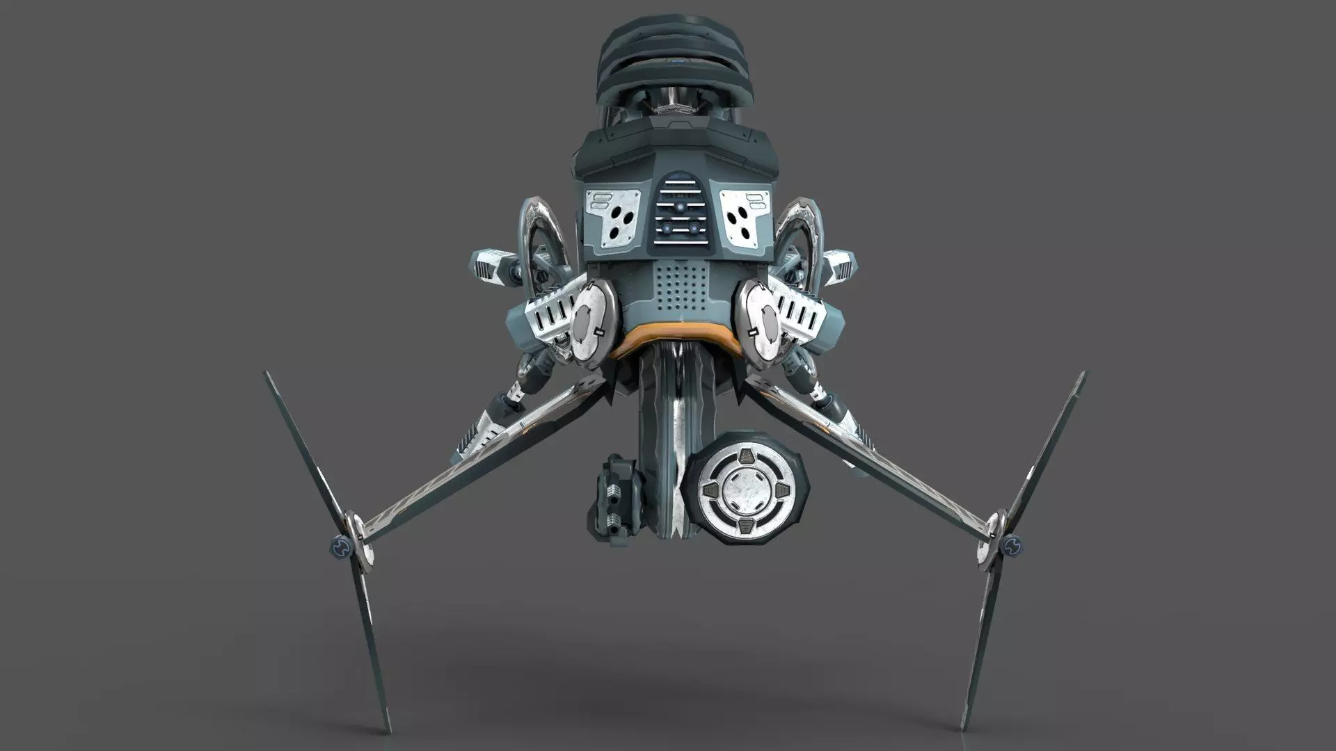 Cybertech 10 Drone pack Low-poly 3D model_88