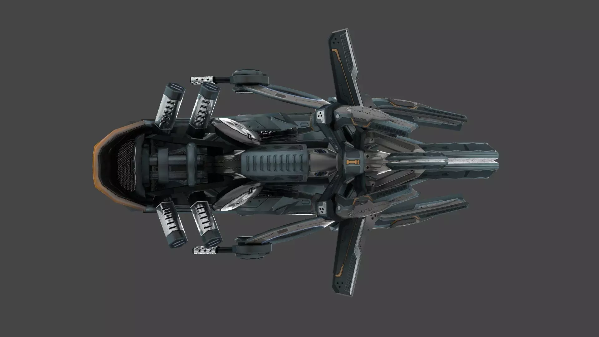 Cybertech 10 Drone pack Low-poly 3D model_55