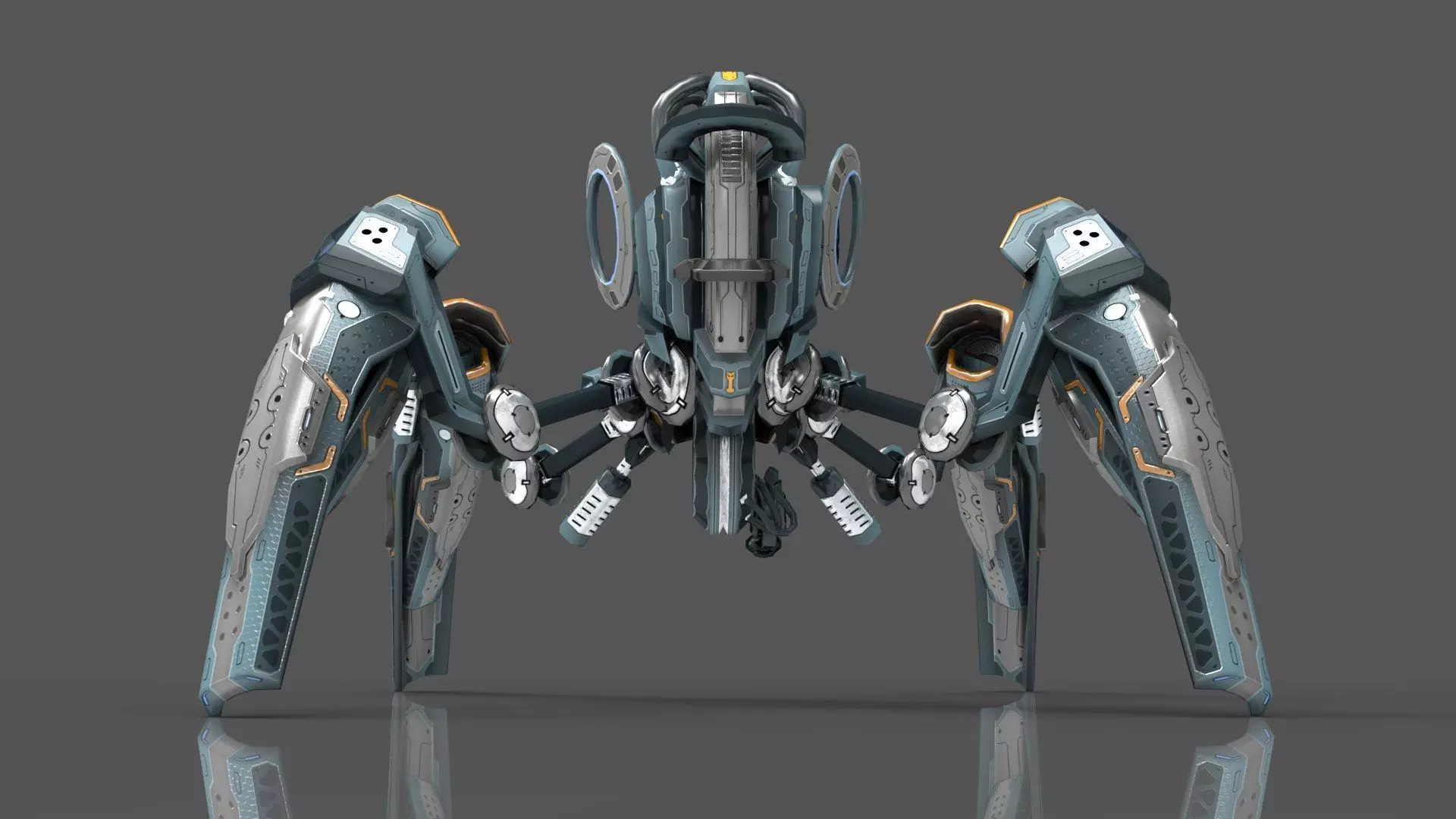 Cybertech 10 Drone pack Low-poly 3D model_87