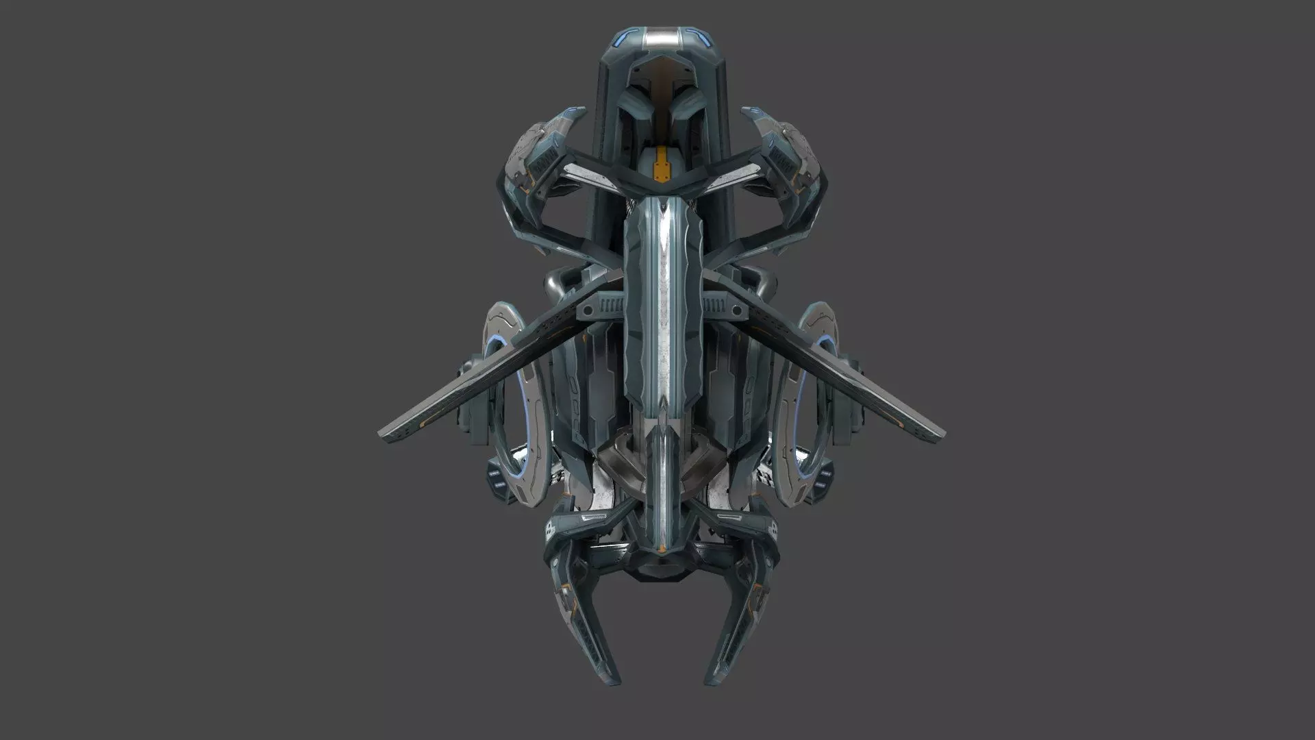 Cybertech 10 Drone pack Low-poly 3D model_81
