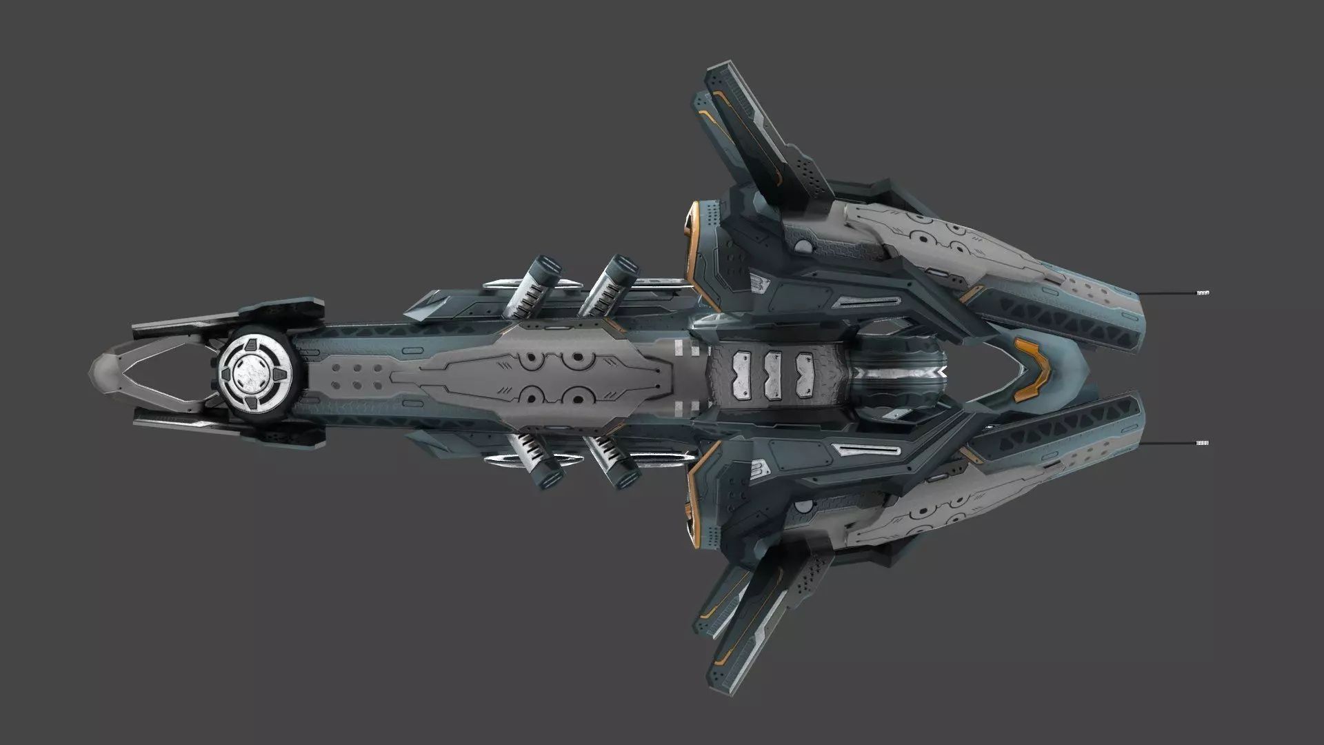 Cybertech 10 Drone pack Low-poly 3D model_34